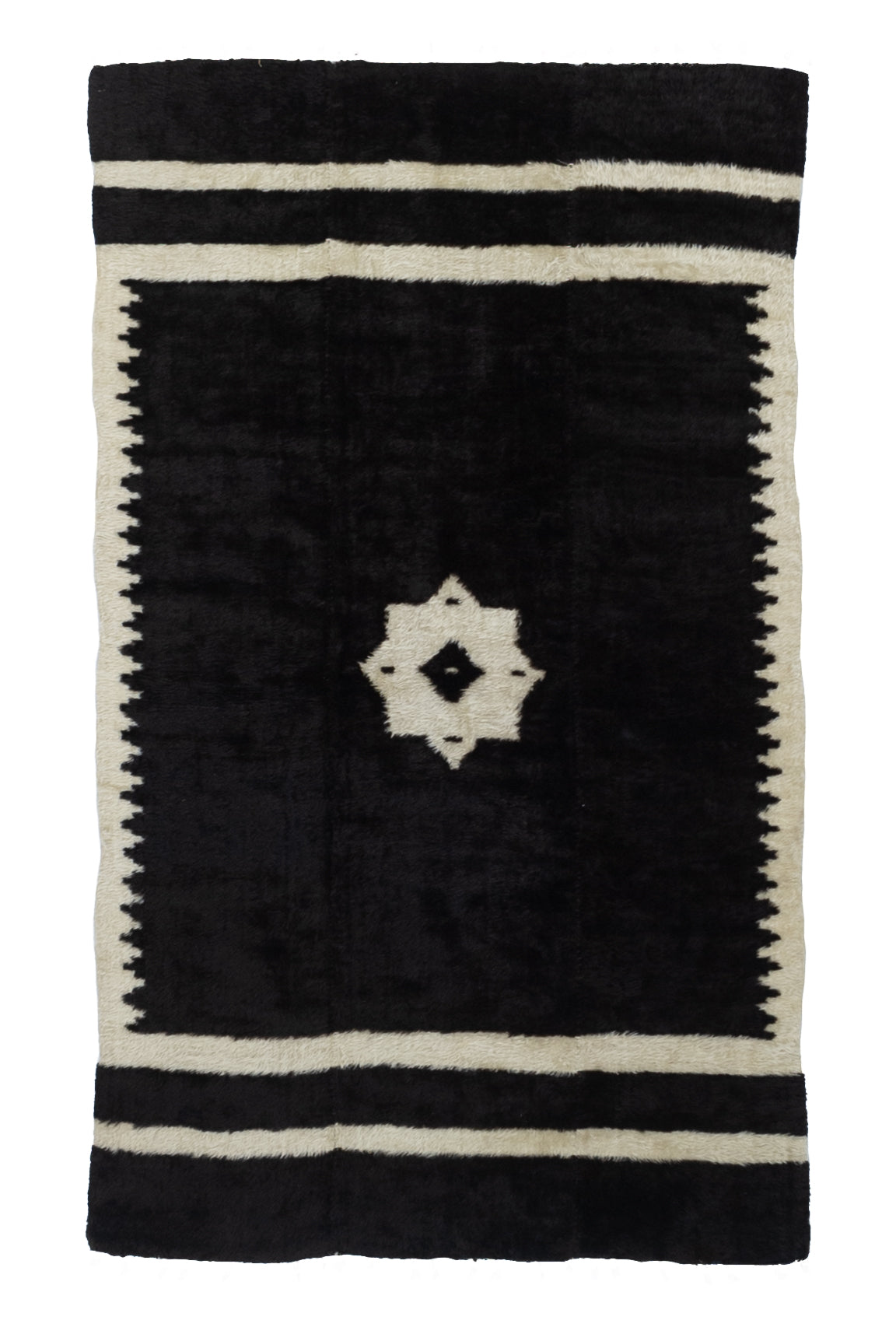 Fine Vintage Moroccan Wool Rug 3'10" x 6' 6"