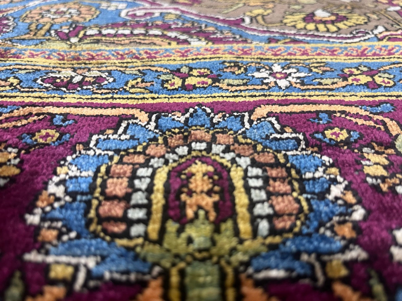 Extremely Fine and Rare Antique Silk Rug 4'2" x 6' 7"