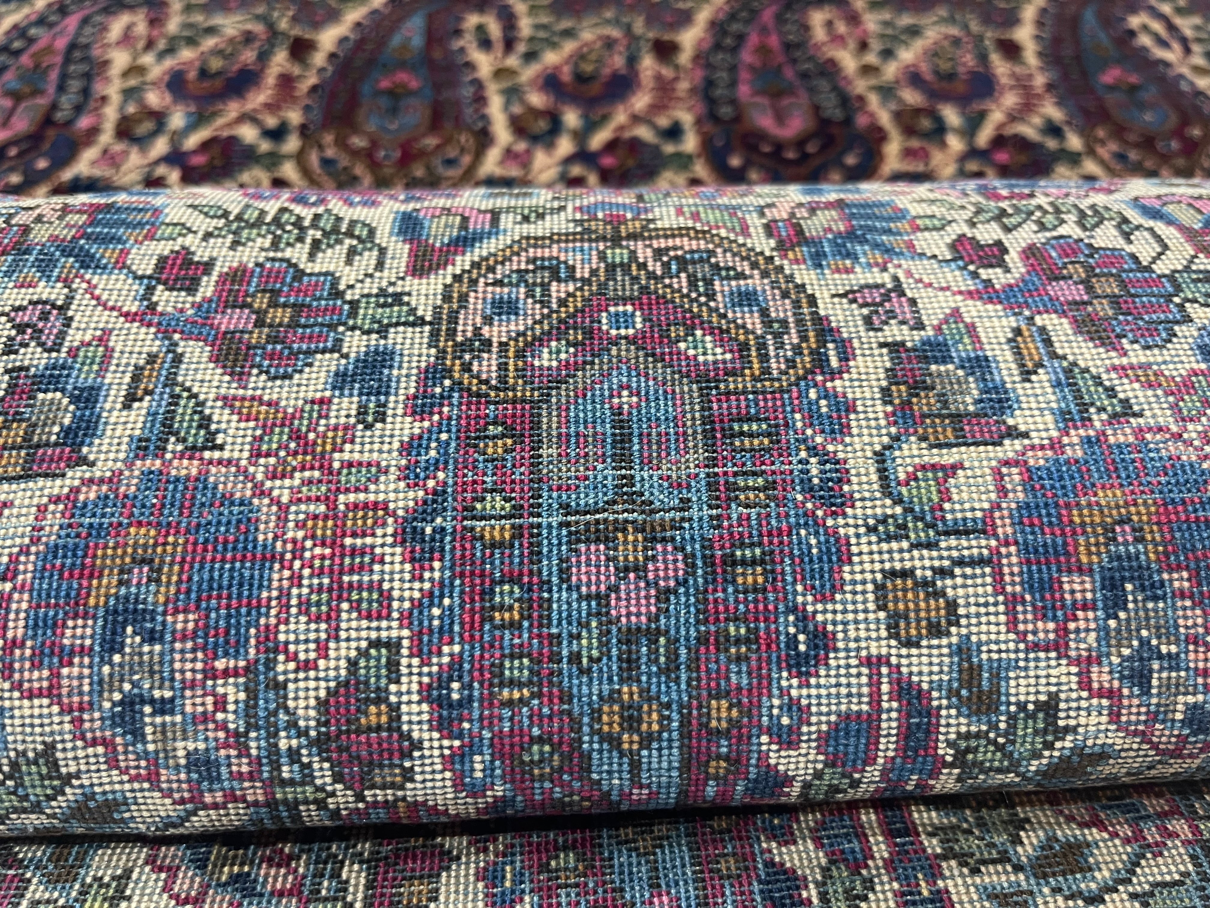 Extremely Fine Antique Silk Mohtasham Kashan Rug 4'2" x 6' 9"