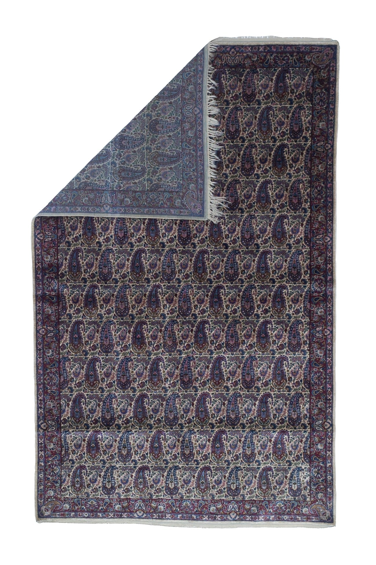 Extremely Fine Antique Silk Mohtasham Kashan Rug 4'2" x 6' 9"