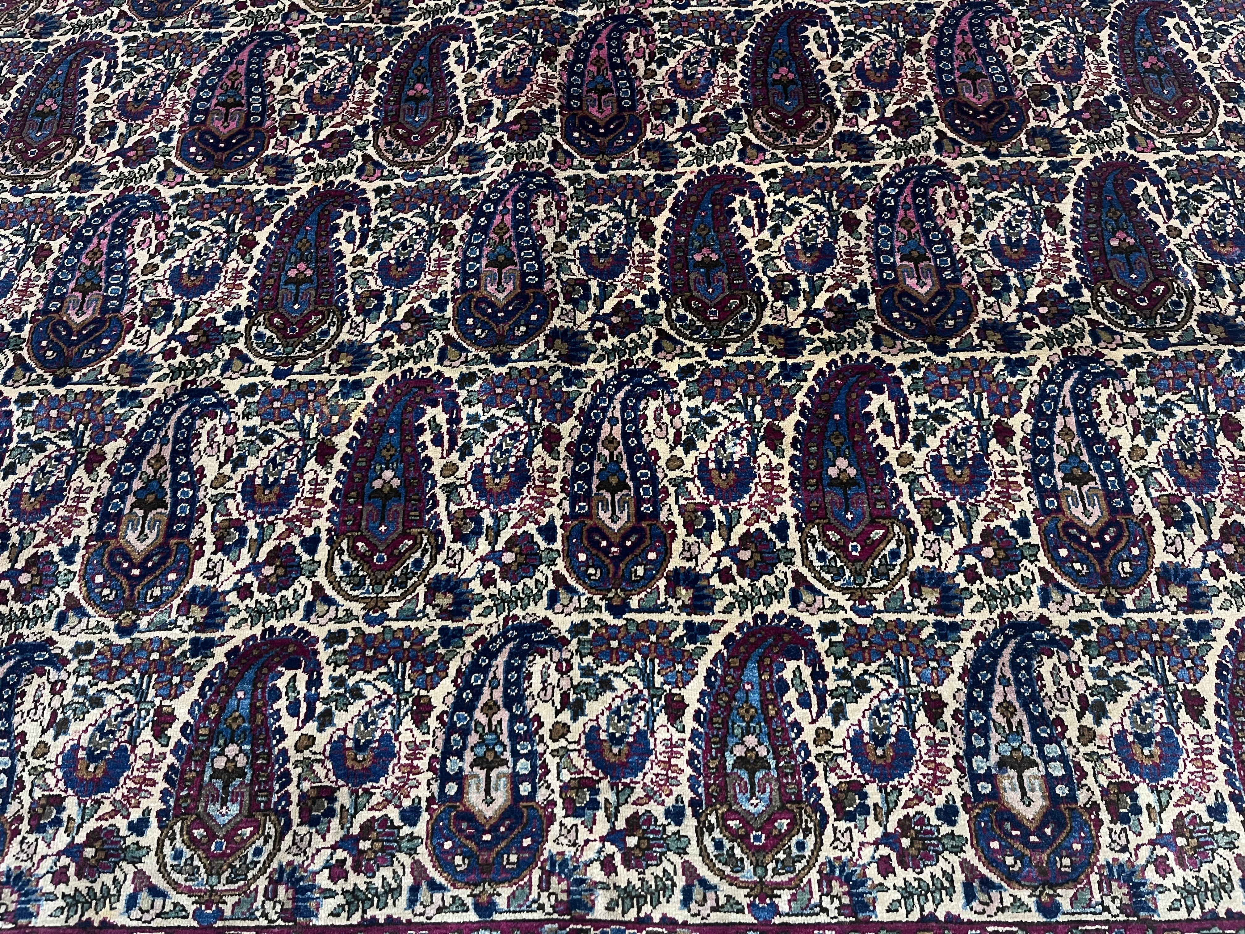Extremely Fine Antique Silk Mohtasham Kashan Rug 4'2" x 6' 9"