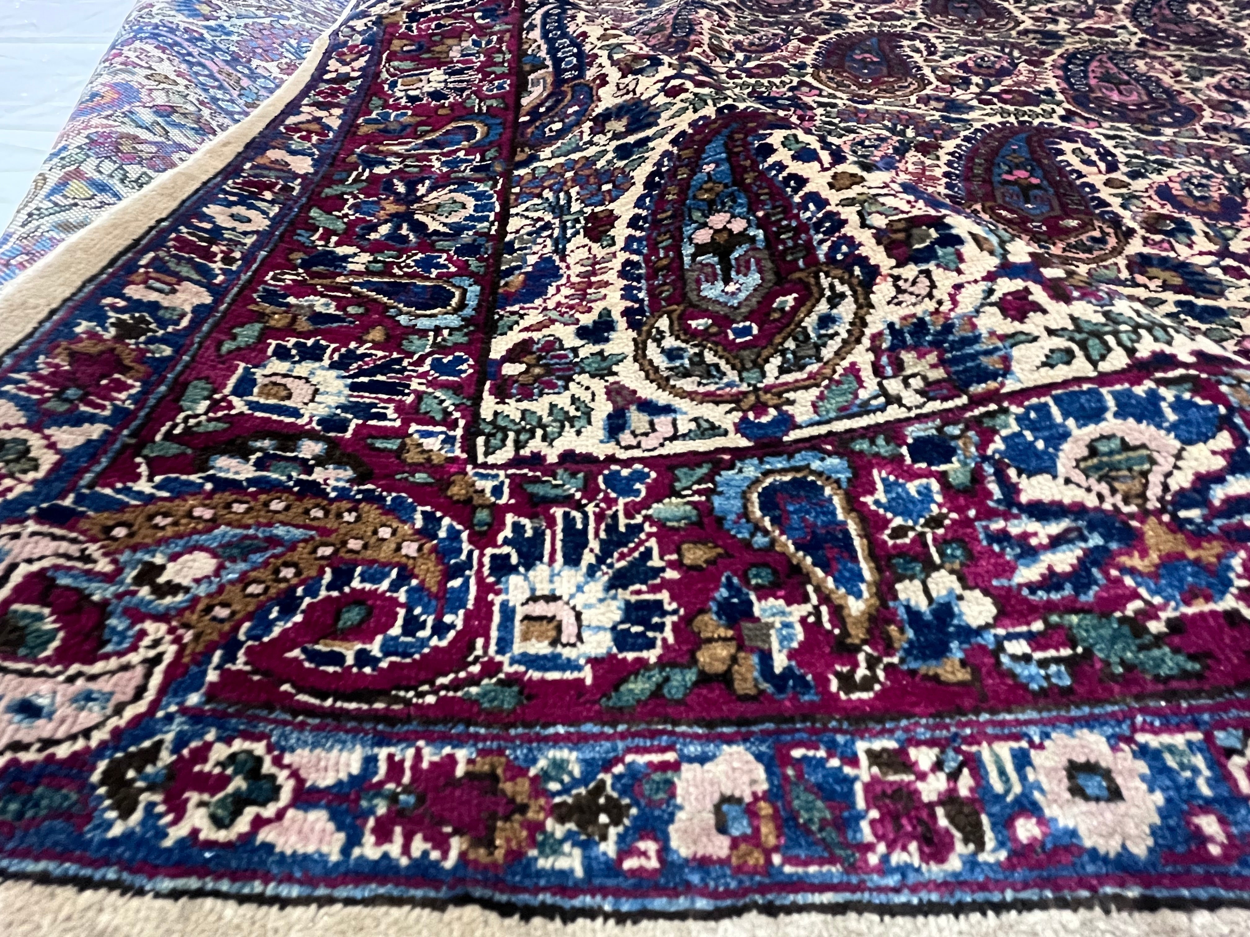 Extremely Fine Antique Silk Mohtasham Kashan Rug 4'2" x 6' 9"