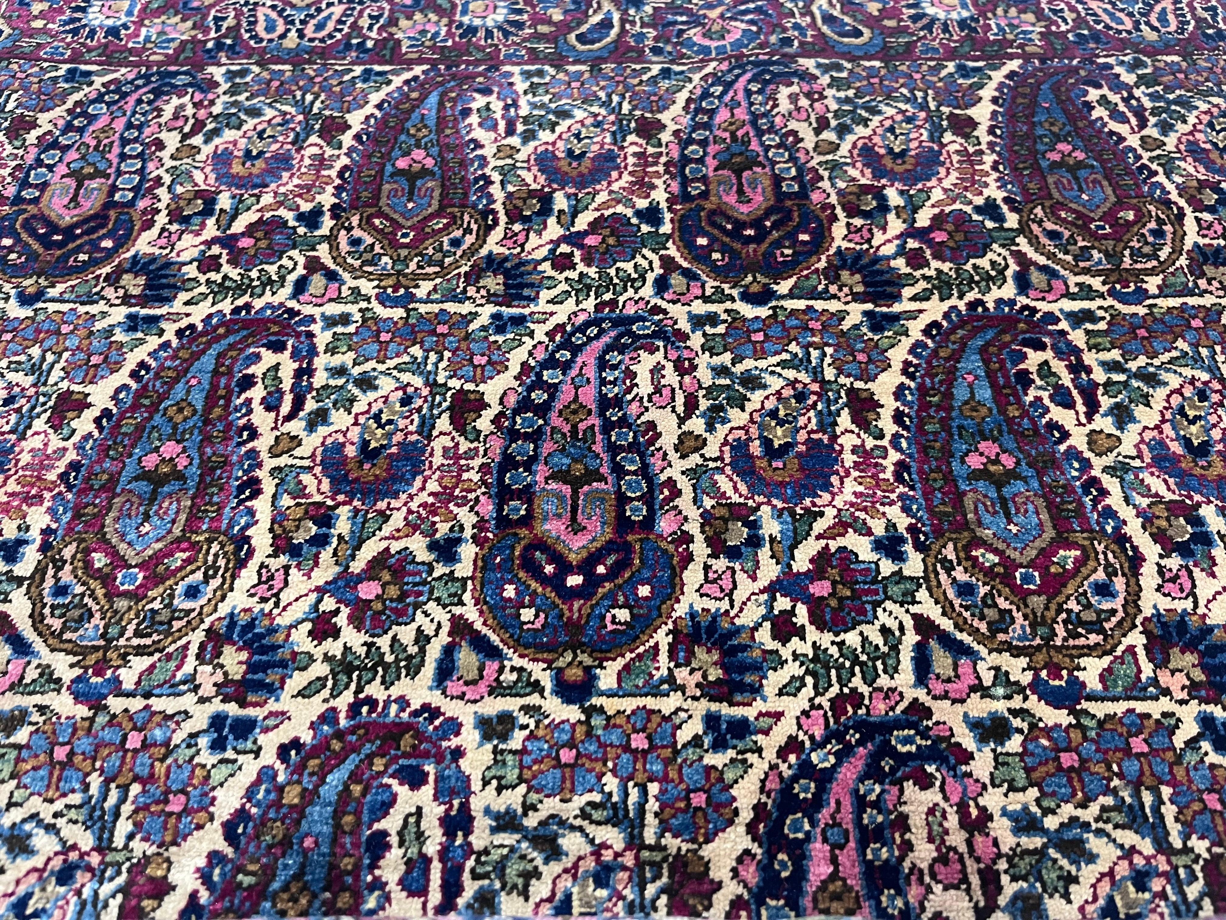 Extremely Fine Antique Silk Mohtasham Kashan Rug 4'2" x 6' 9"