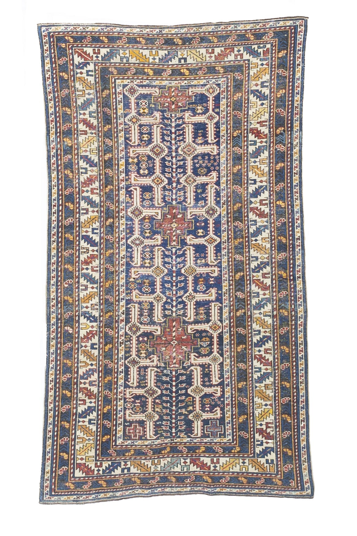 Fine Antique Caucasian Shirvan Wool Rug 3'8" x 6' 10''