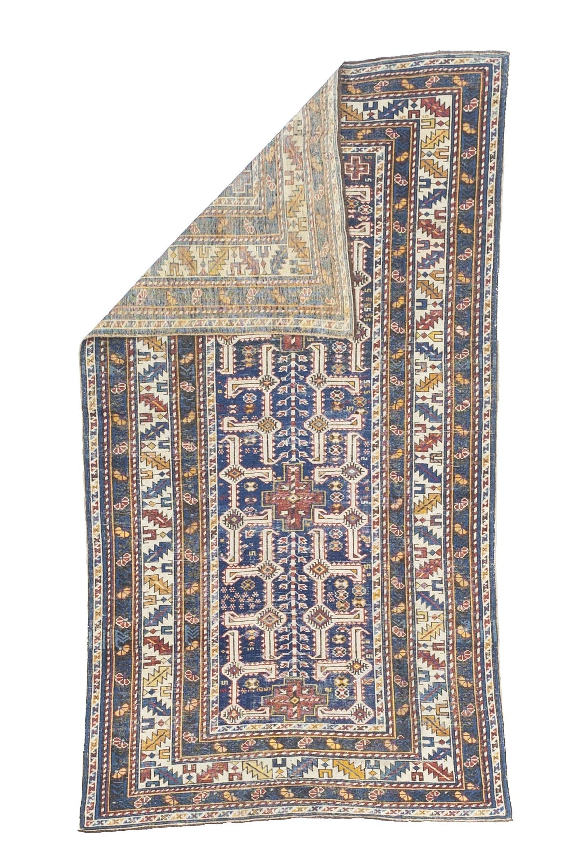 Fine Antique Caucasian Shirvan Wool Rug 3'8" x 6' 10''