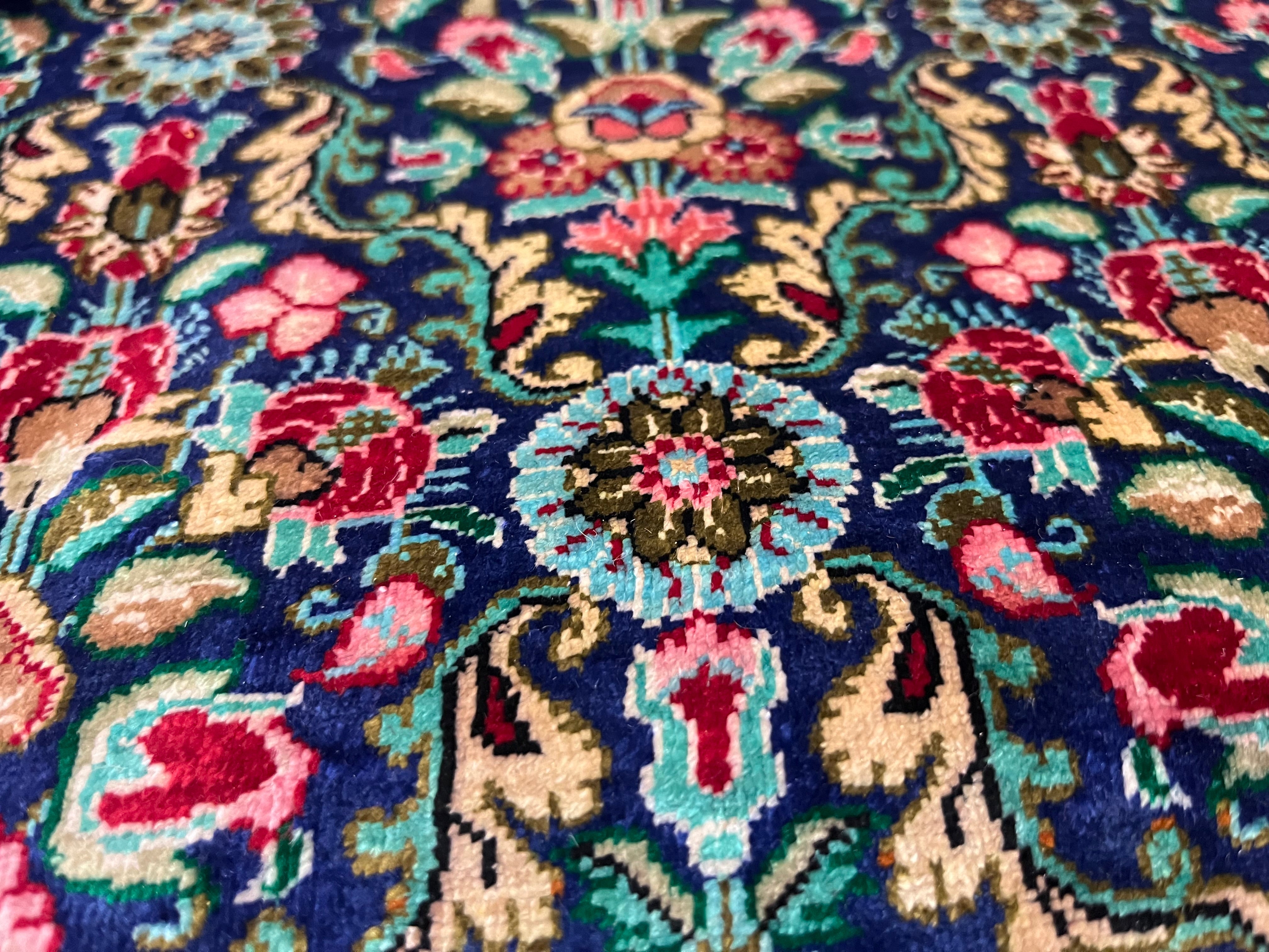 Extremely Fine Silk Qum Rug 6'4" x 6' 5''