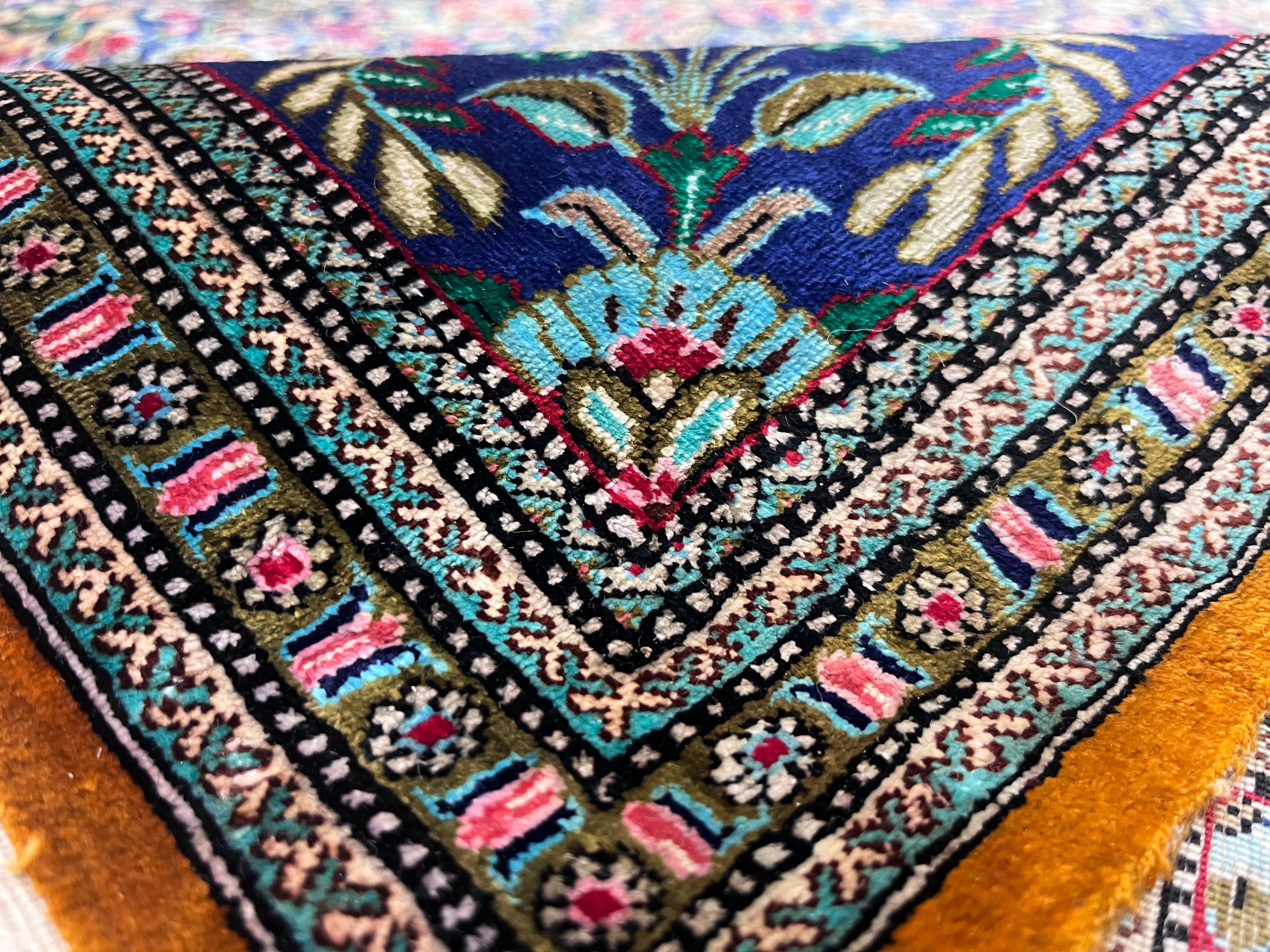 Extremely Fine Silk Qum Rug 6'4" x 6' 5''