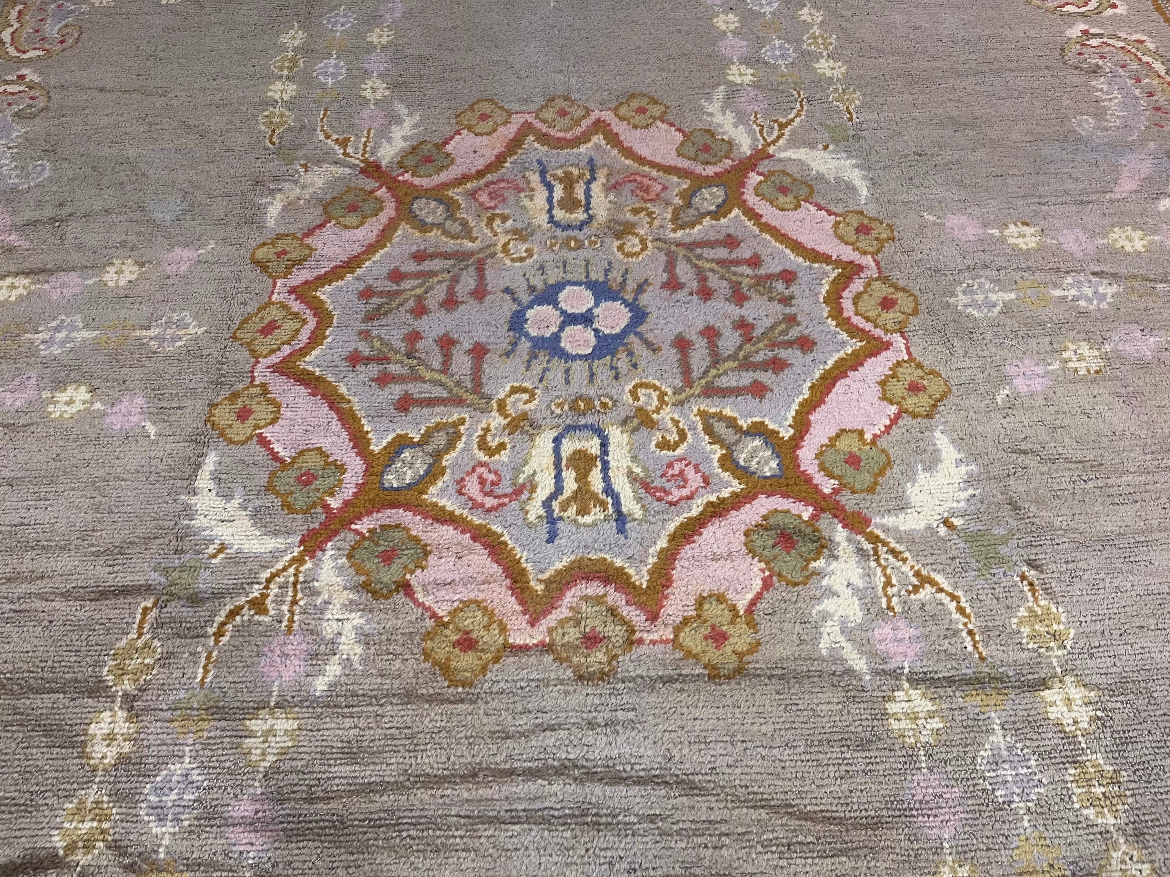 Fine Antique Oushak Rug 12' 3'' x 15' 2''