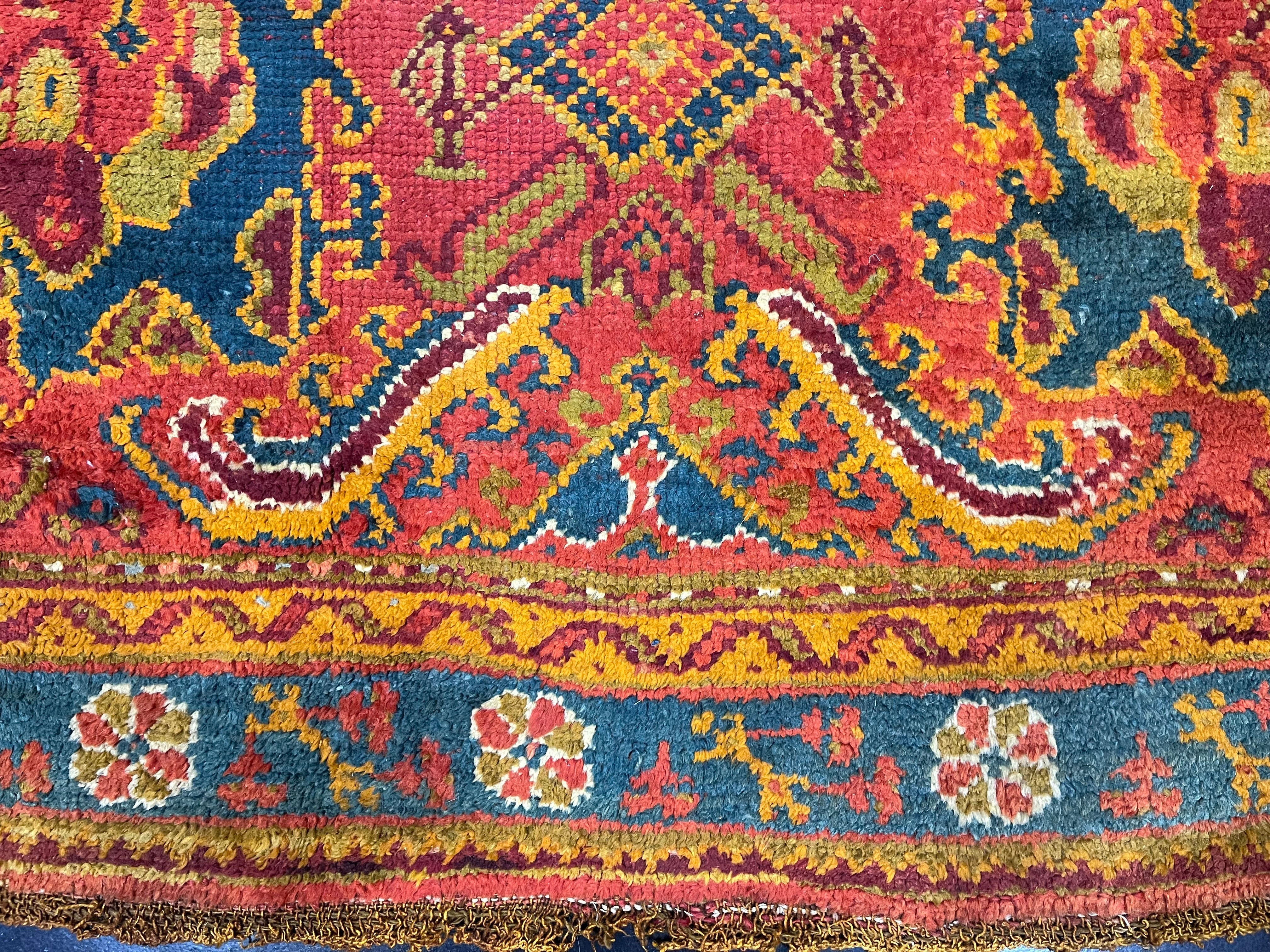 Fine Antique Oushak Wool Rug 4' 11'' x 6' 8''