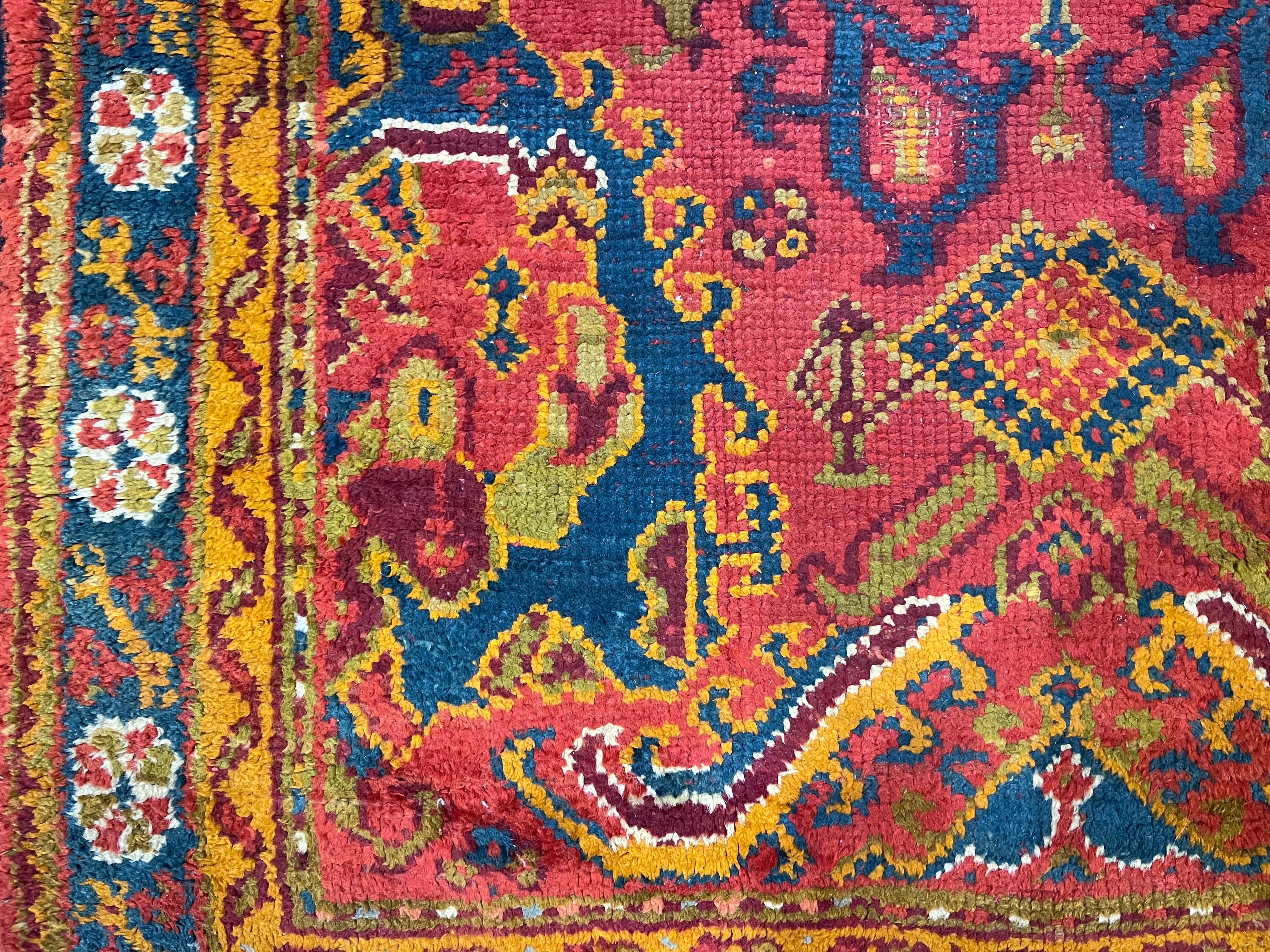 Fine Antique Oushak Wool Rug 4' 11'' x 6' 8''