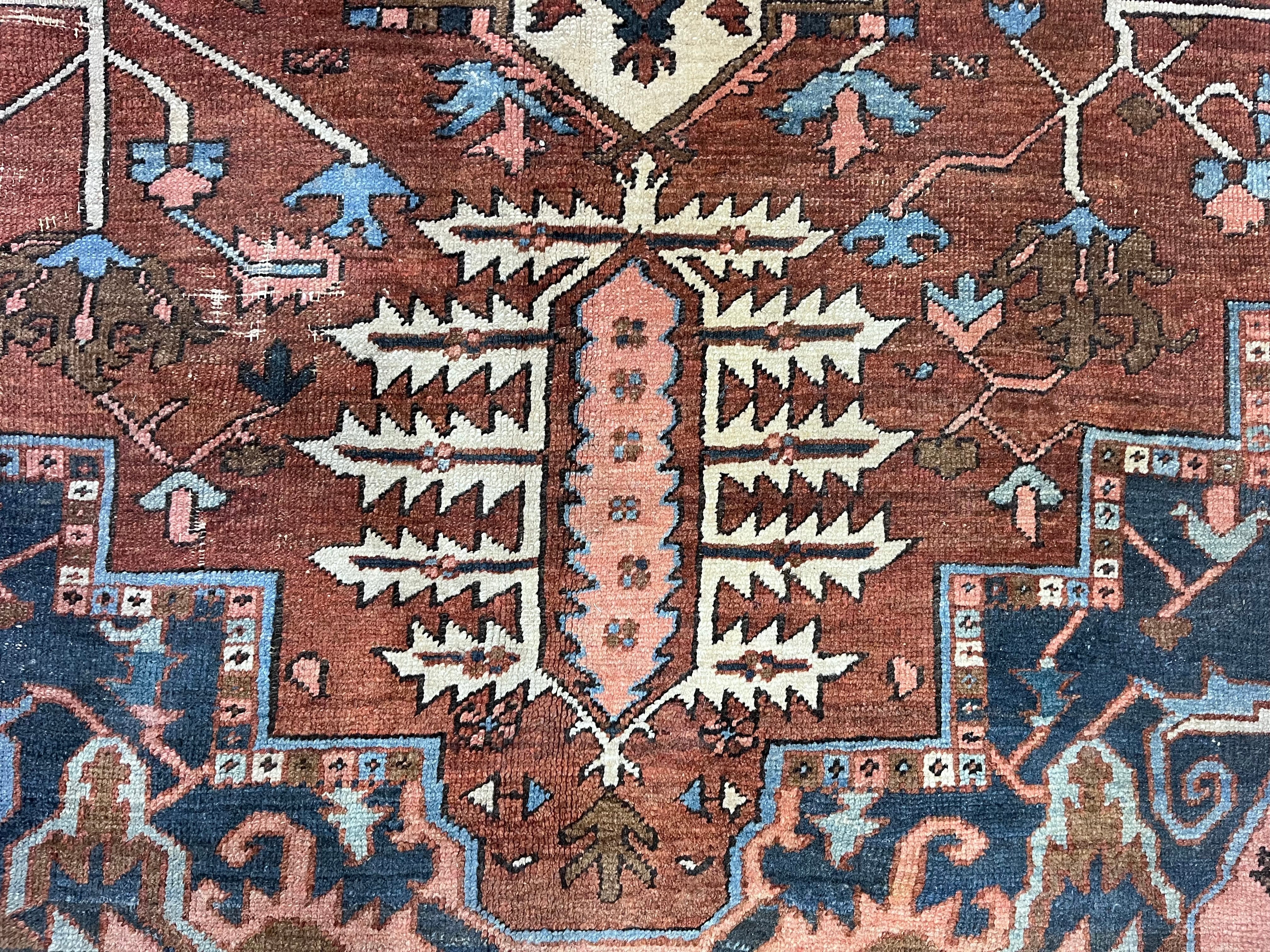 Fine Antique Heriz/Serapi Wool Rug 10'0" x 11' 3''