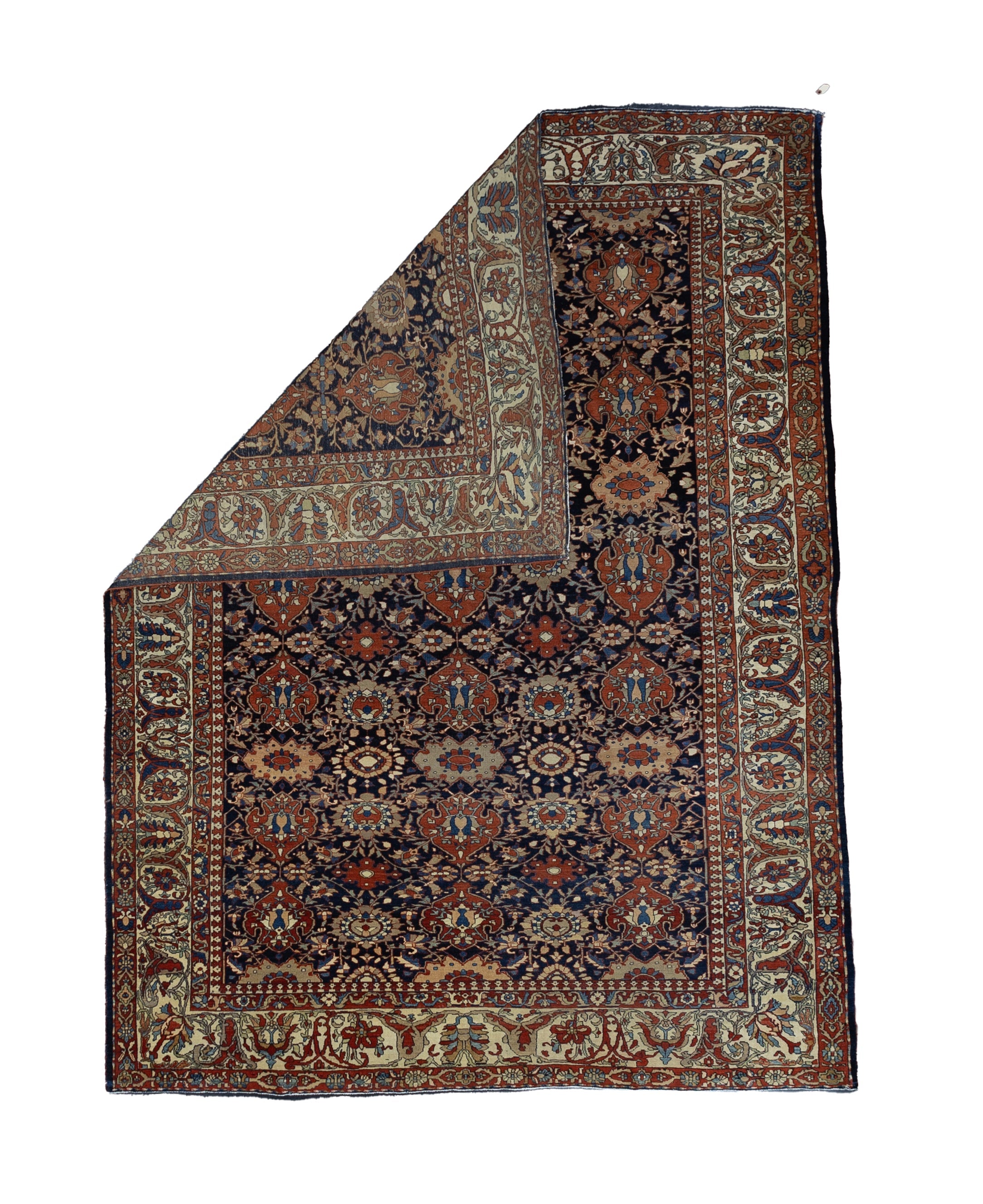 Fine Antique Farahan Sarouk Wool Rug 7'0" x 9' 6''