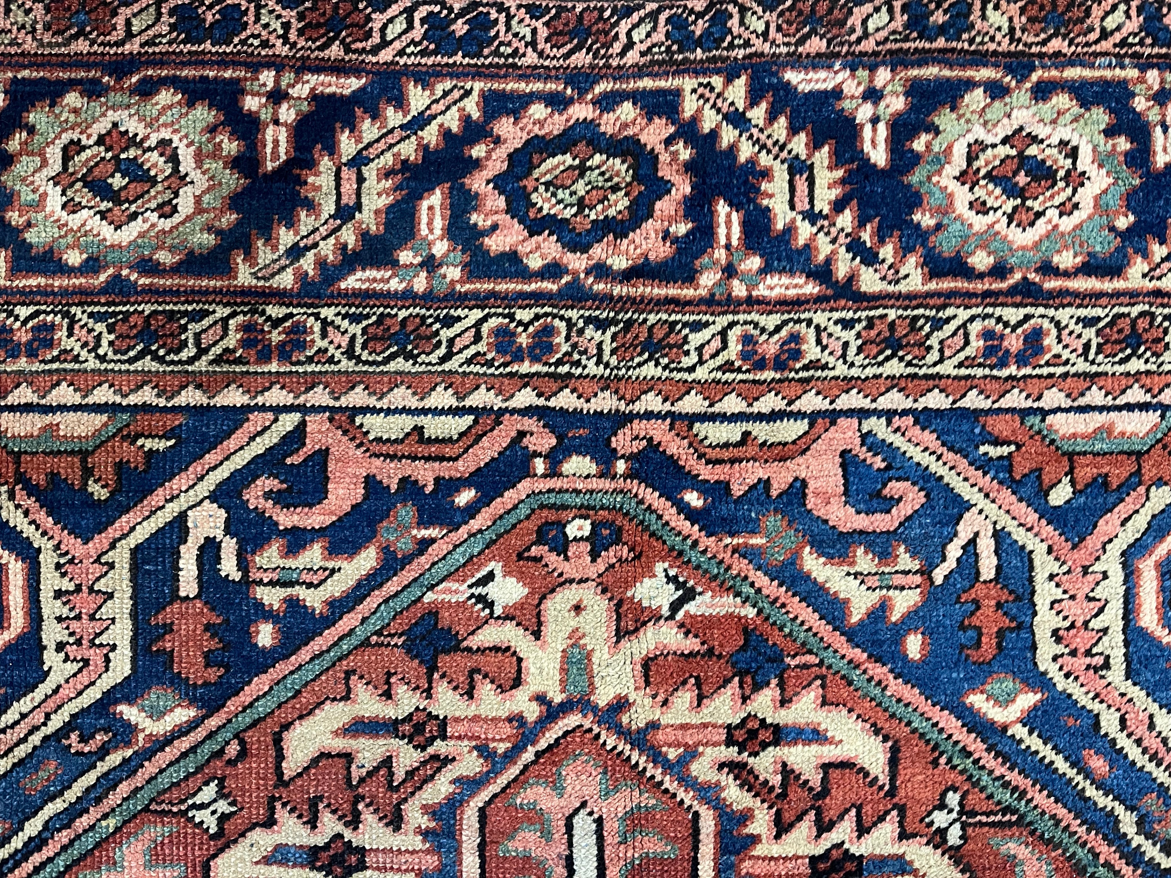 Fine Antique Heriz Wool Rug 9' 7'' x 11' 3''