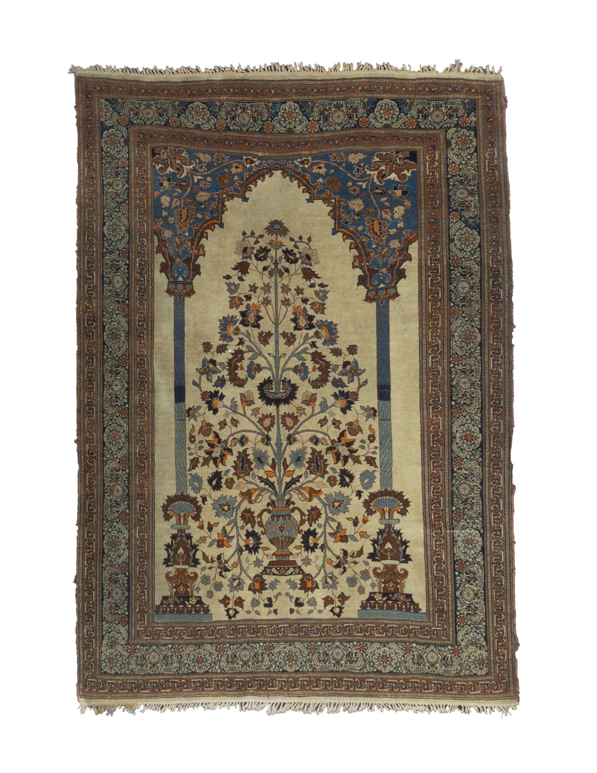 Fine Antique Haji Jalili Tabriz Rug 4' 6" x 6' 4"