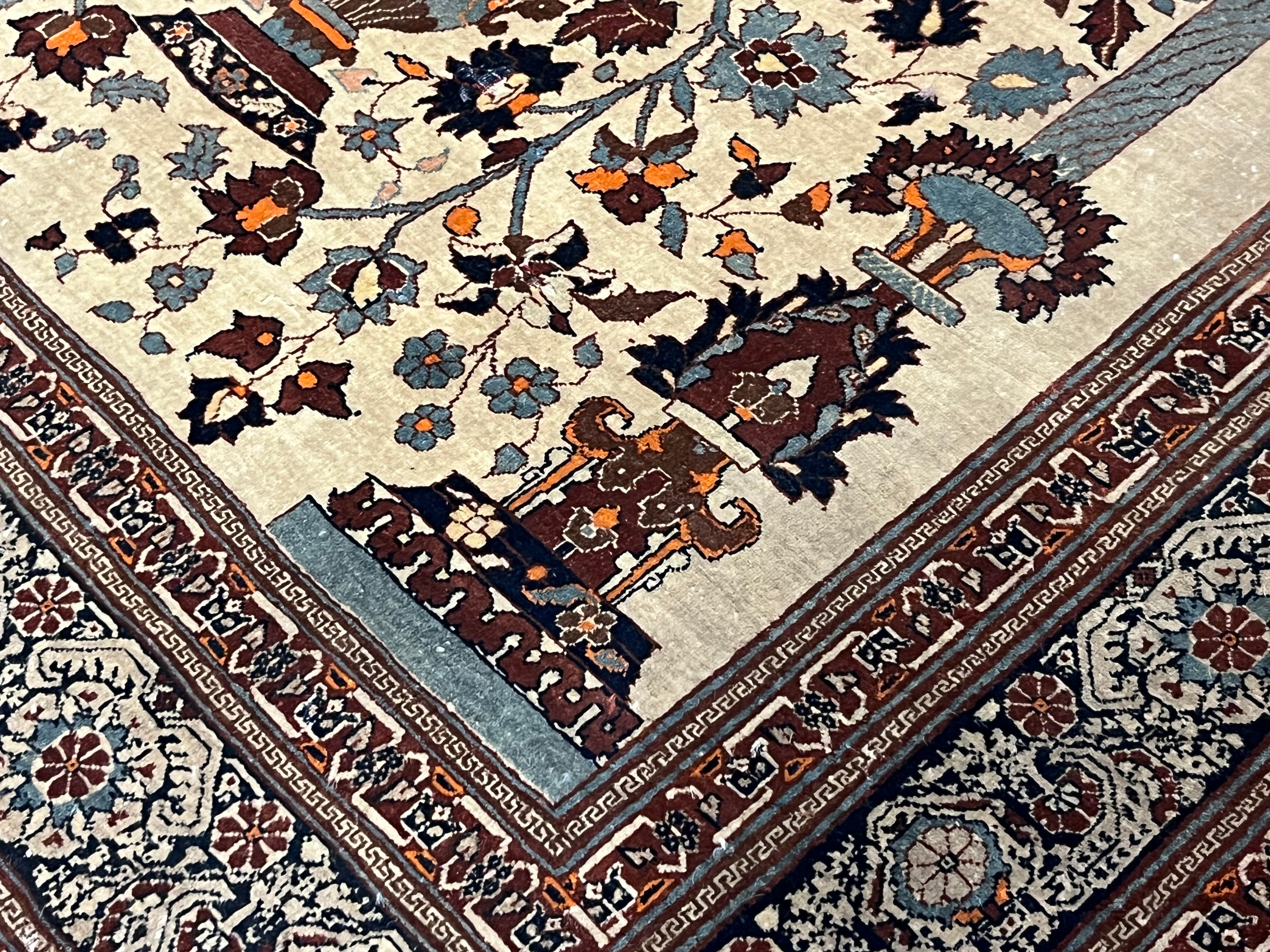Fine Antique Haji Jalili Tabriz Rug 4' 6" x 6' 4"