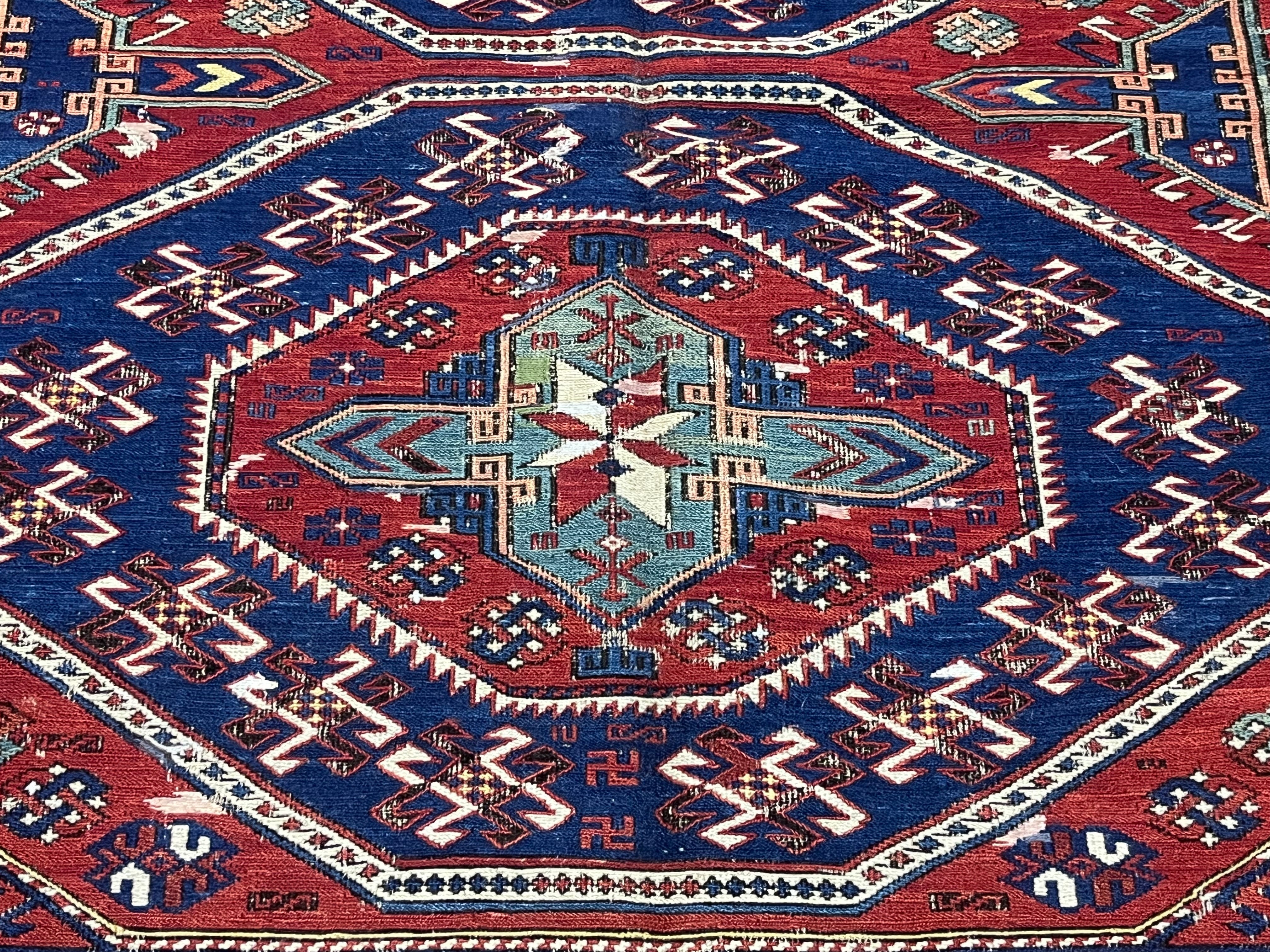 Fine Antique Caucasian Sumak Rug 6' 10'' x 9' 5''