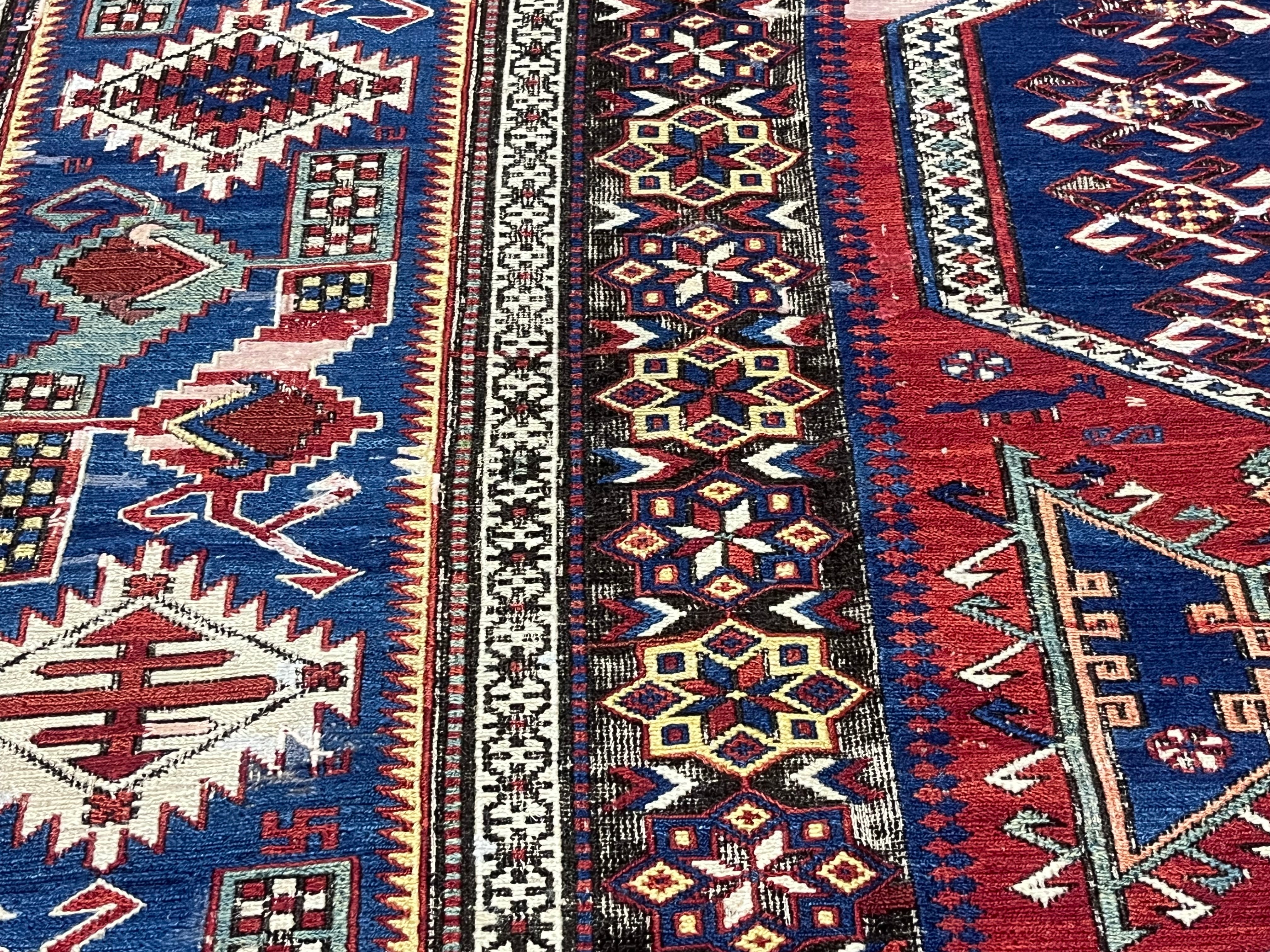 Fine Antique Caucasian Sumak Rug 6' 10'' x 9' 5''