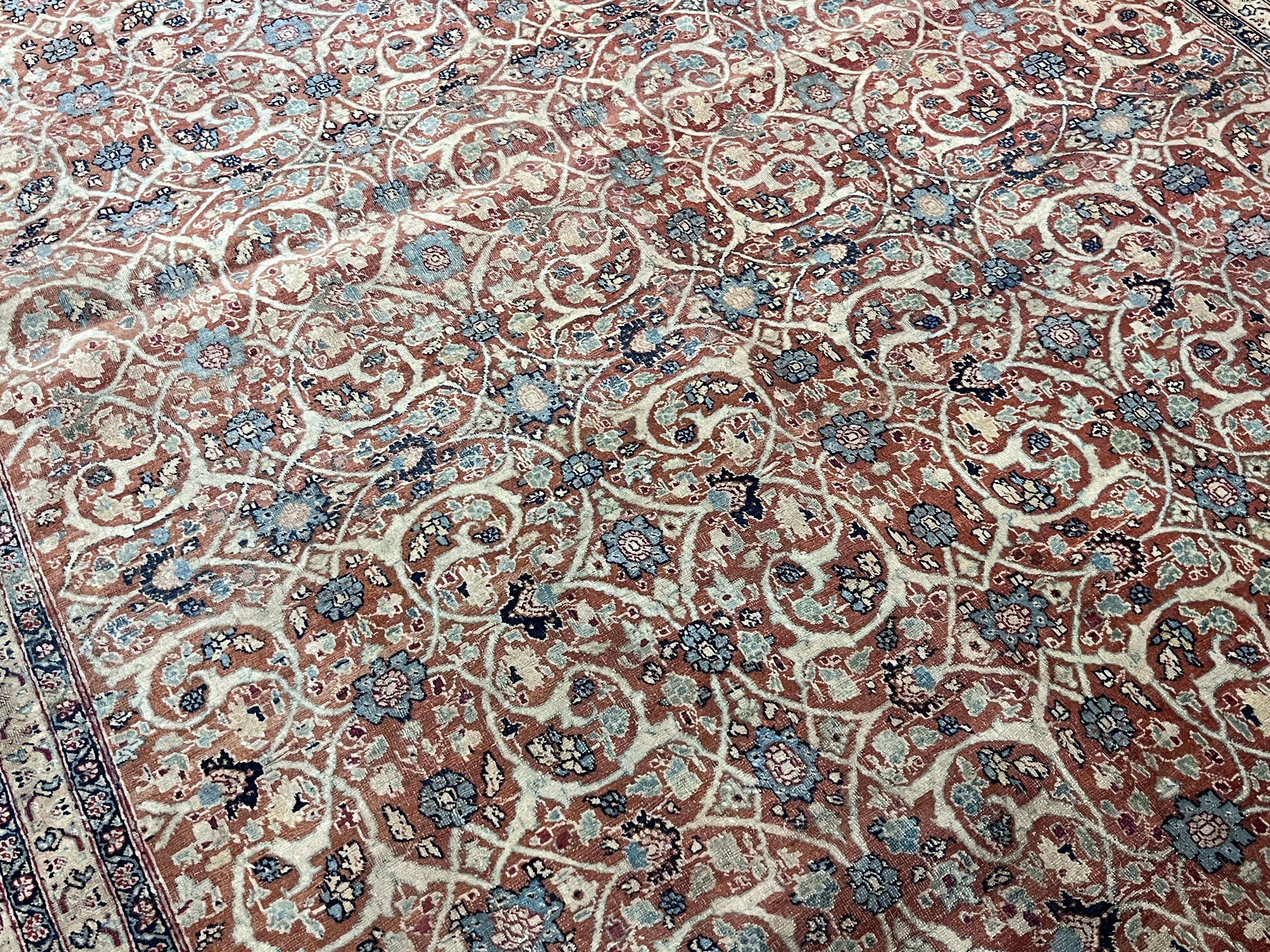 Fine Antique Haji Jalili Tabriz Rug 6' 7'' x 9' 2''