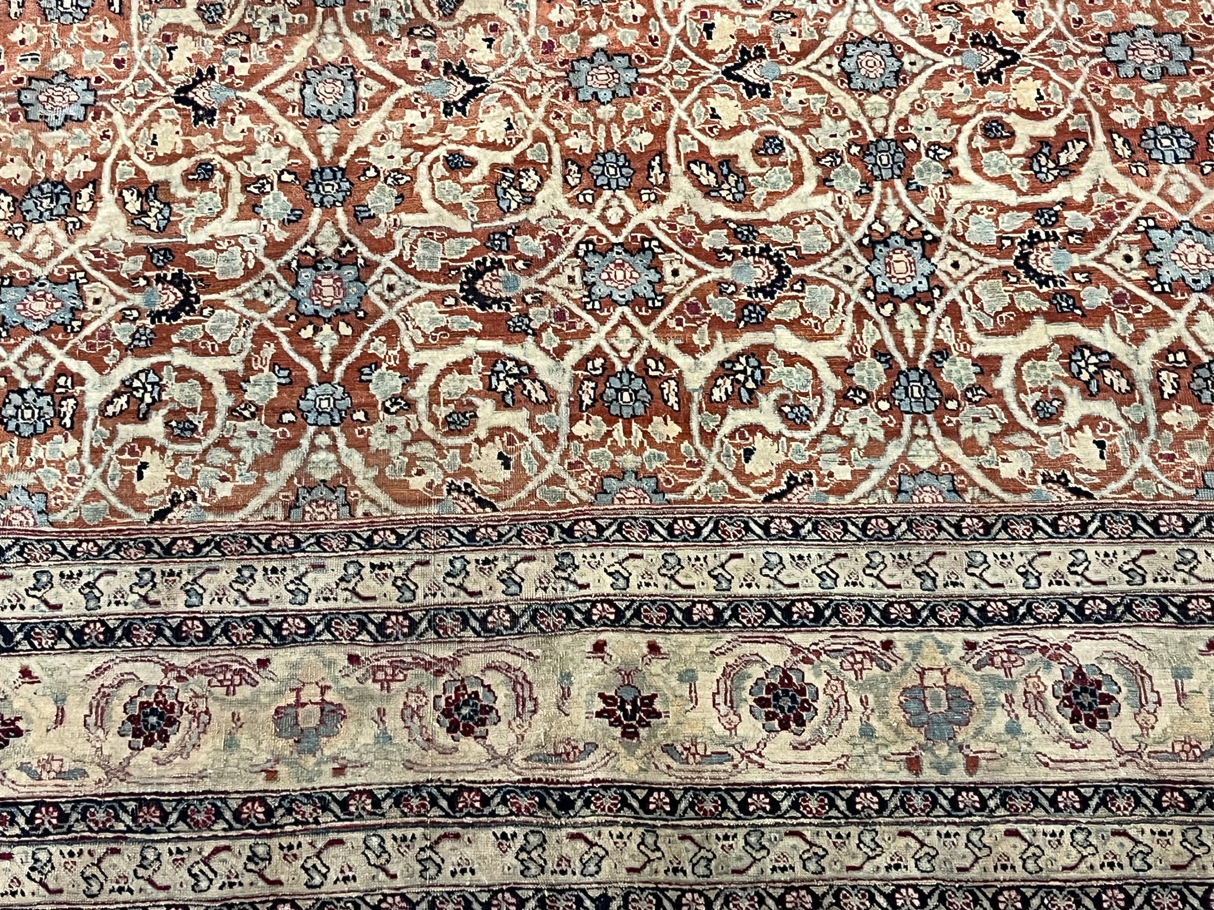 Fine Antique Haji Jalili Tabriz Rug 6' 7'' x 9' 2''