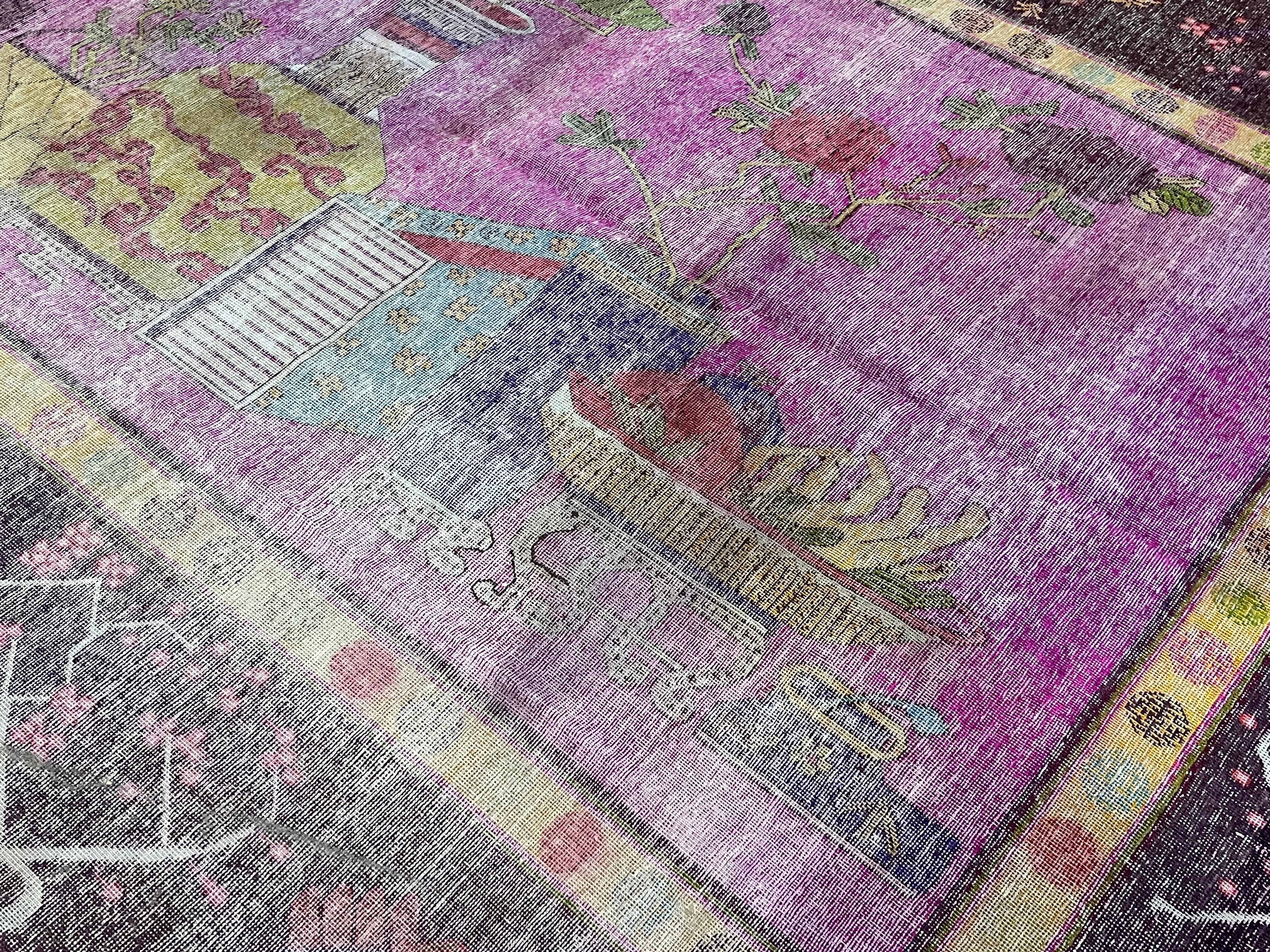 Fine Antique Silk Rug 5' 7'' x 7' 9''