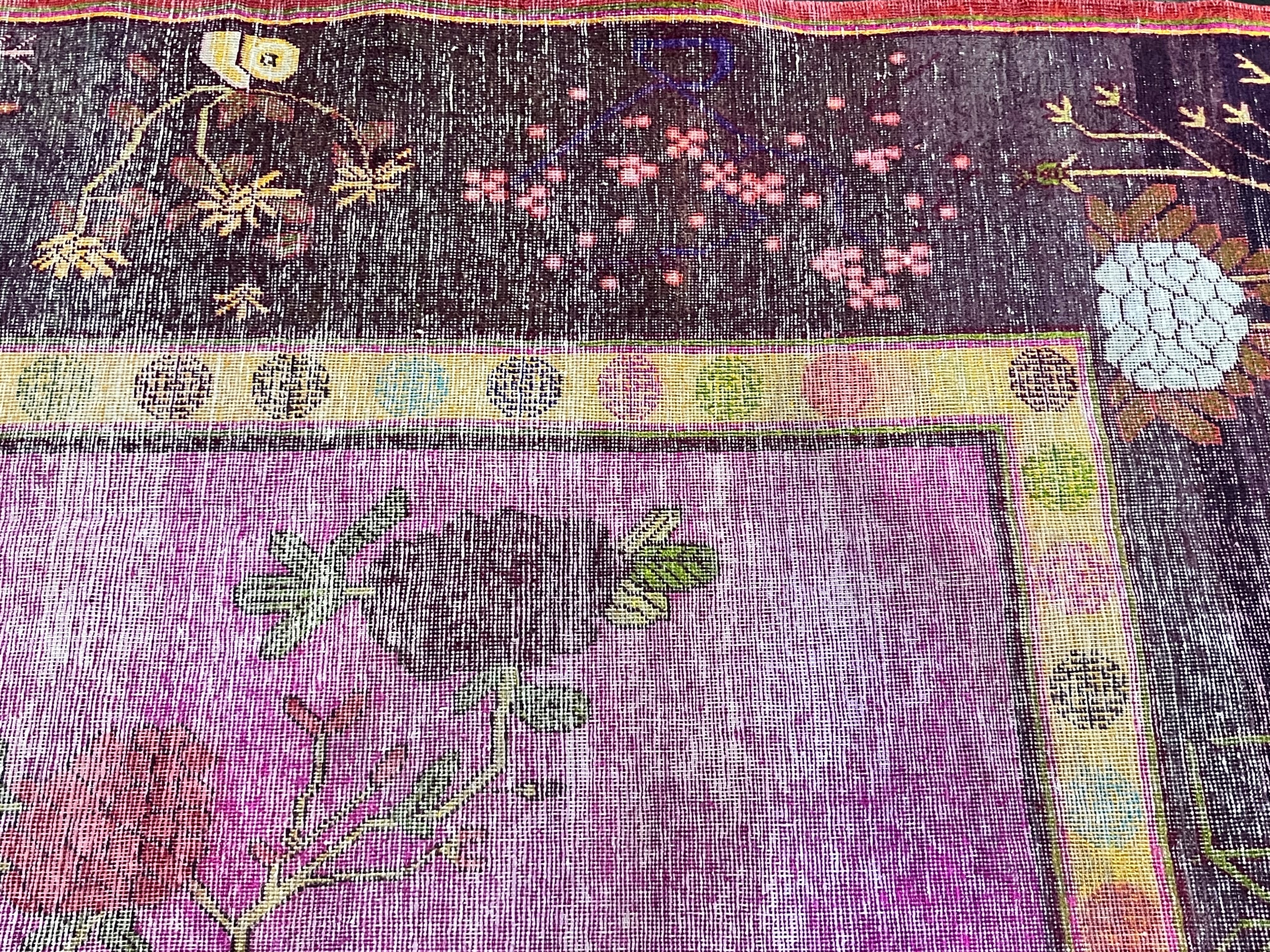 Fine Antique Silk Rug 5' 7'' x 7' 9''
