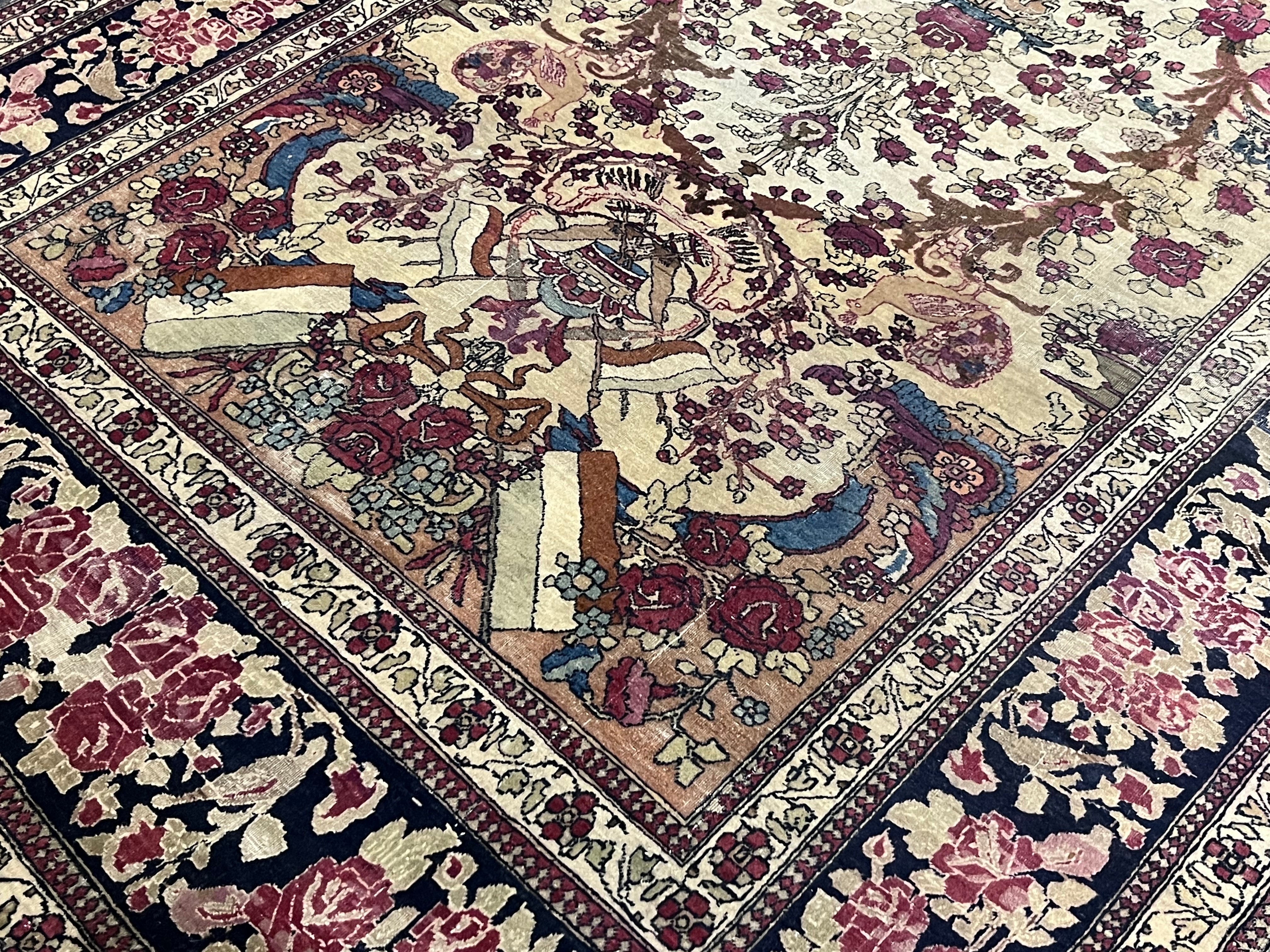 Fine Antique Persian Tehran Rug 4' 9" x 7' 4''