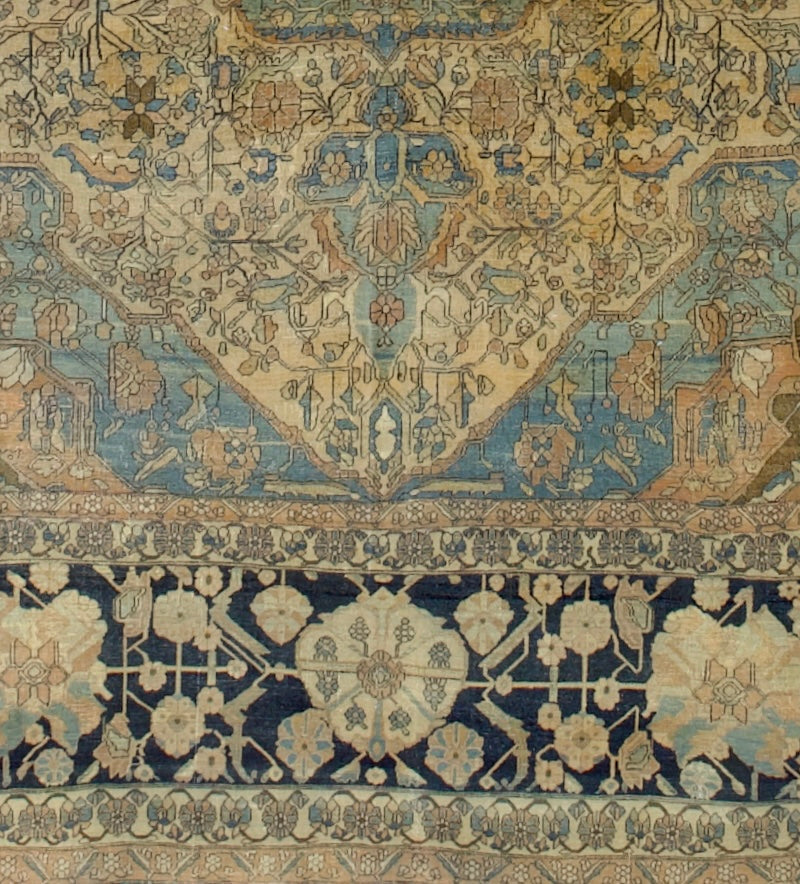 Fine Antique Mohtasham Kashan Rug 9' 6'' x 11' 9''