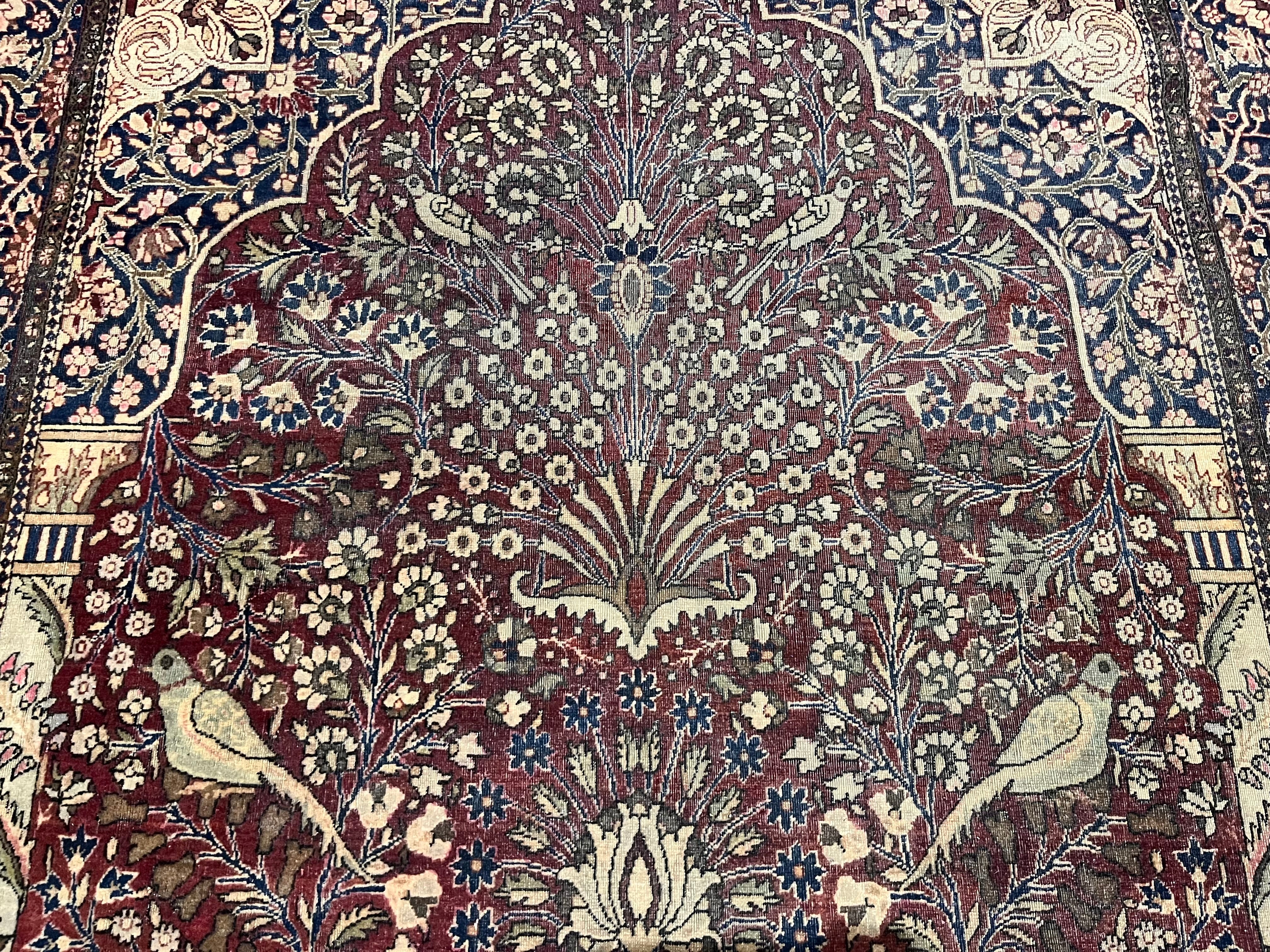 Fine Antique Mohtasham Kashan Rug 4' 0" x 6' 5"
