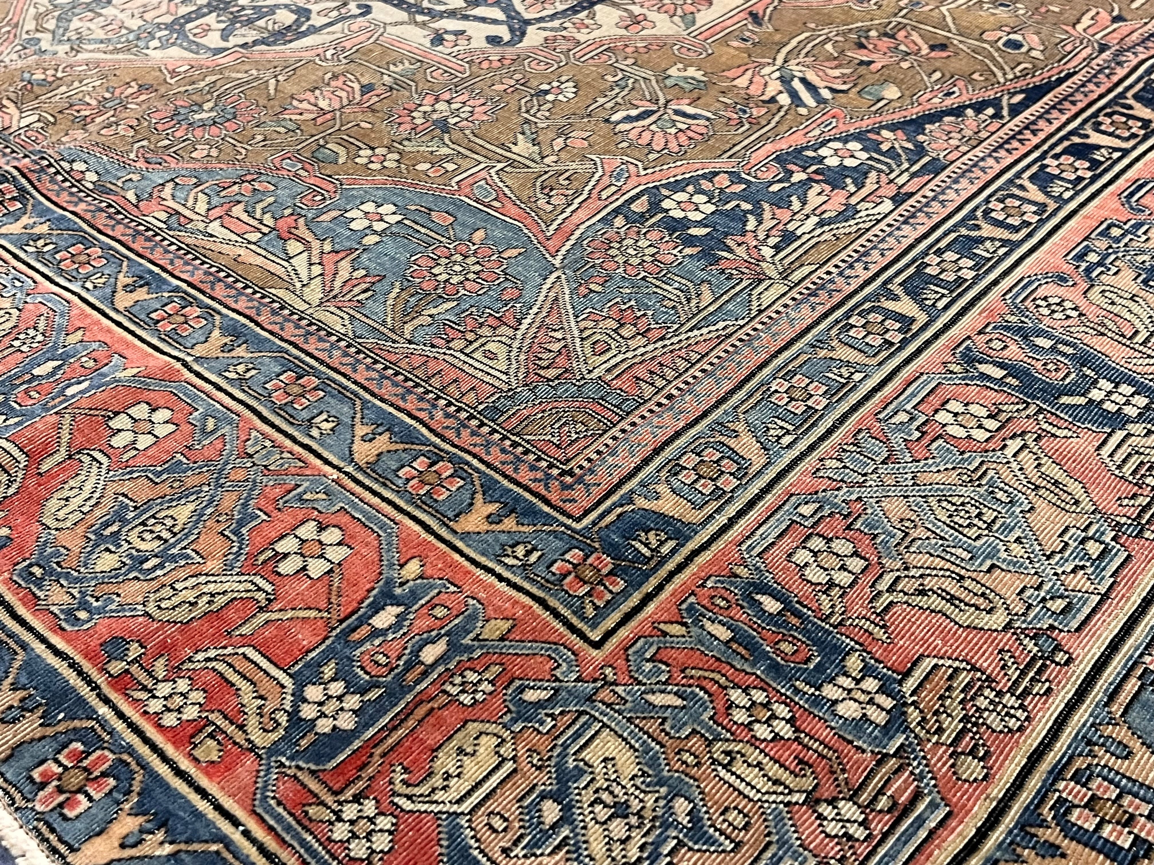 Fine Antique Mohtasham Kashan Rug 4' 7'' x 6' 5''