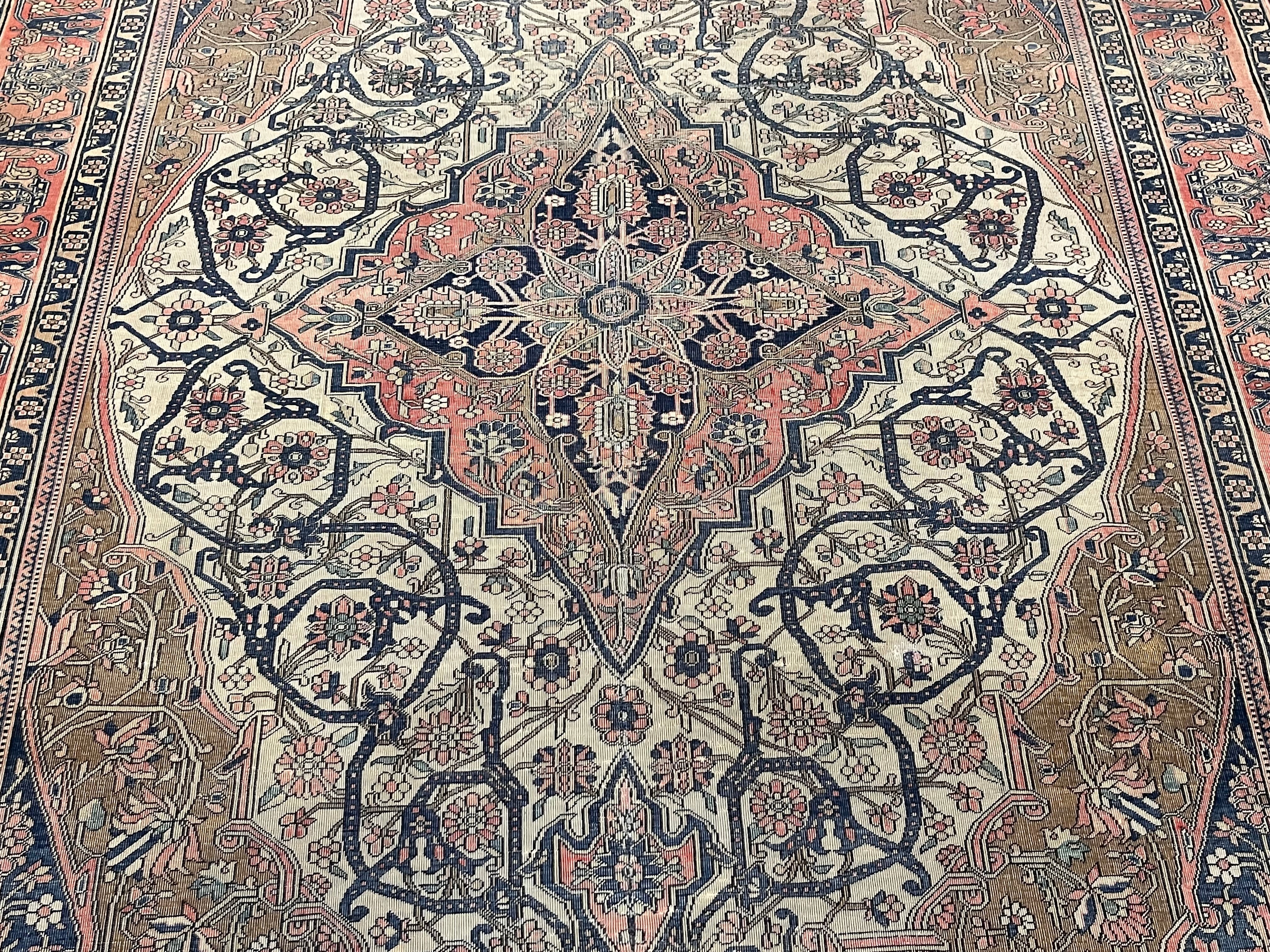 Fine Antique Mohtasham Kashan Rug 4' 7'' x 6' 5''