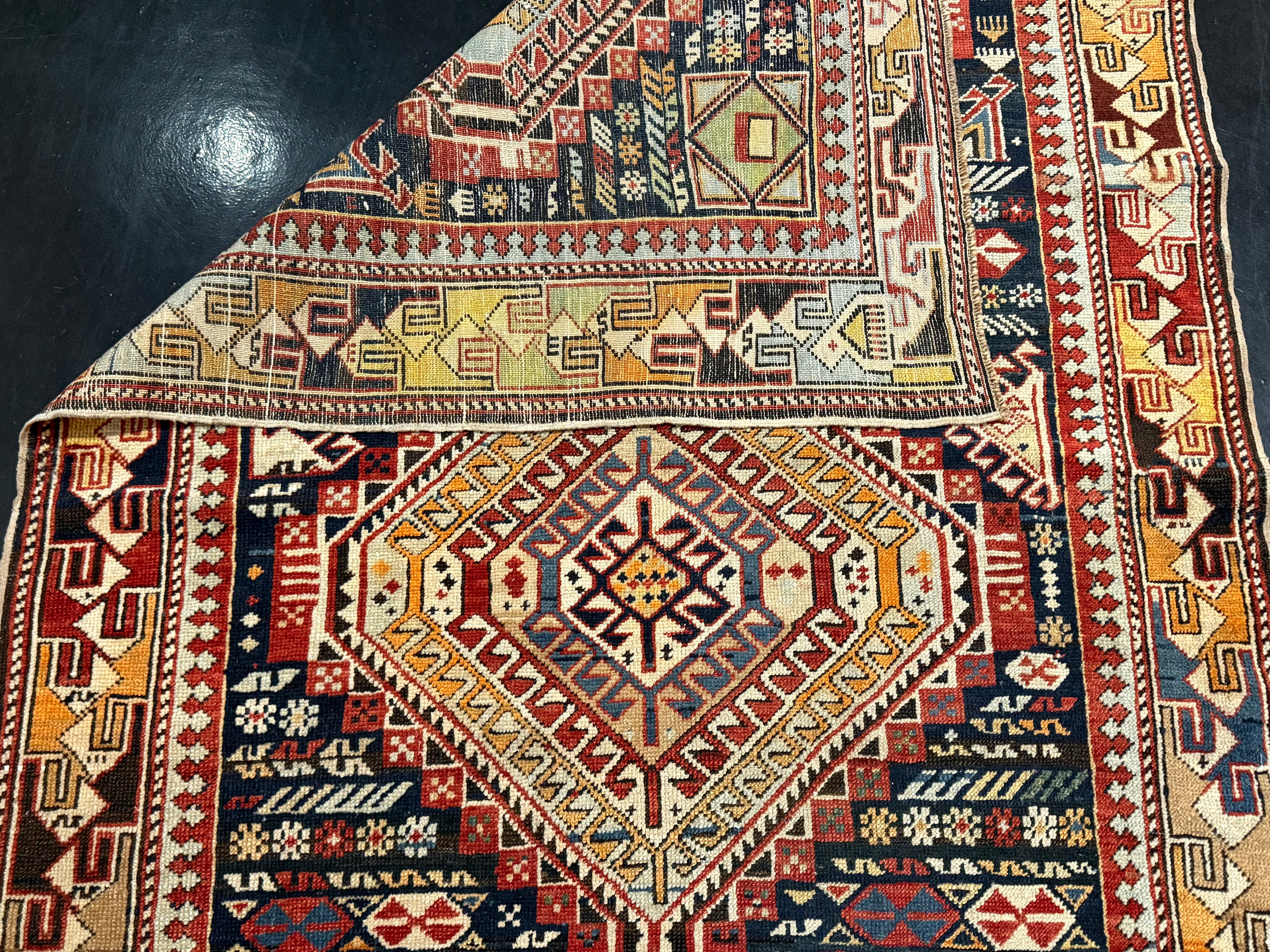 Antique Caucasian Karakashli Rug 3' 8'' x 6' 3''