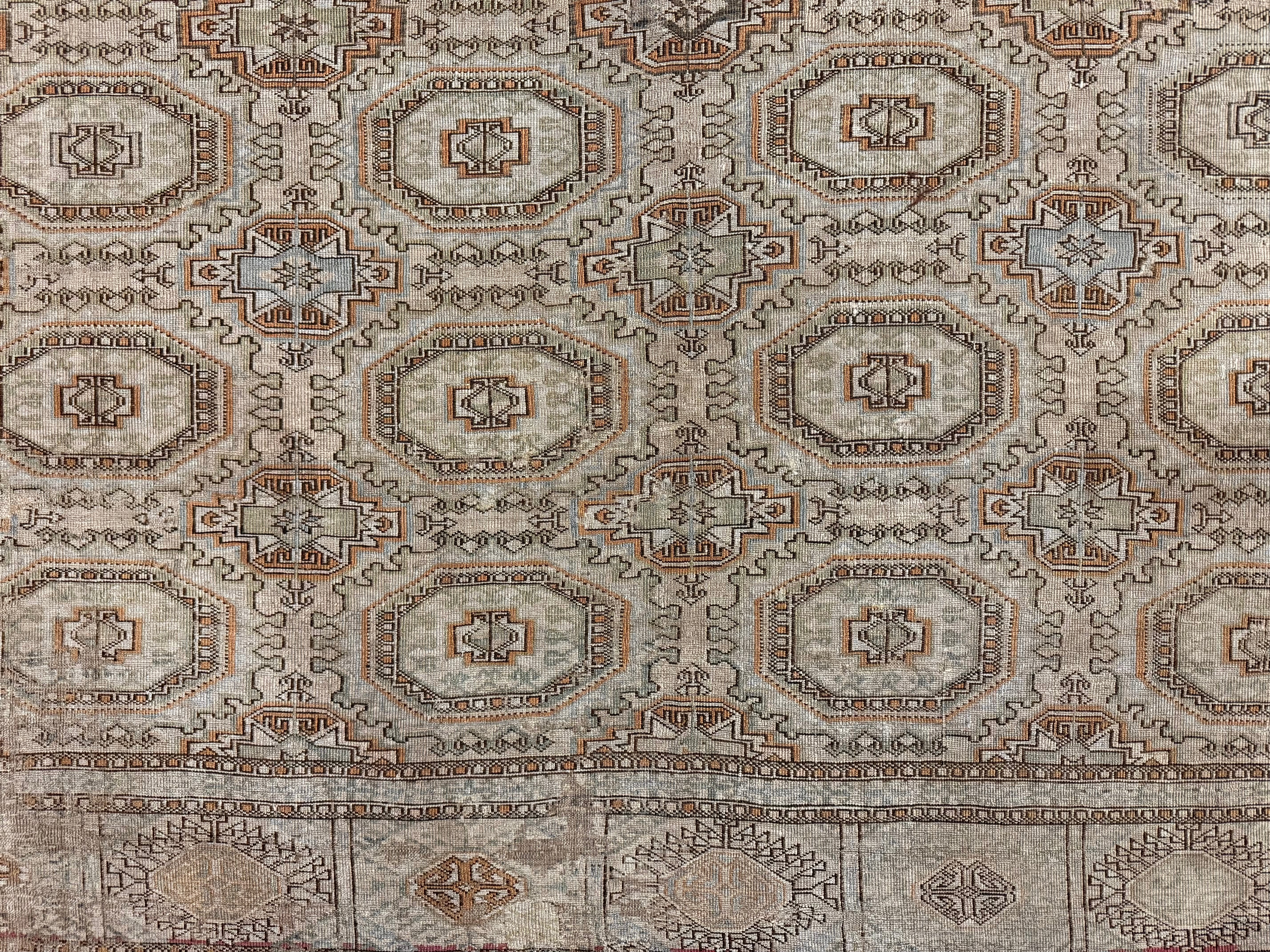 Fine Mid Century Bokara Design Rug 7'0" x 9' 9"
