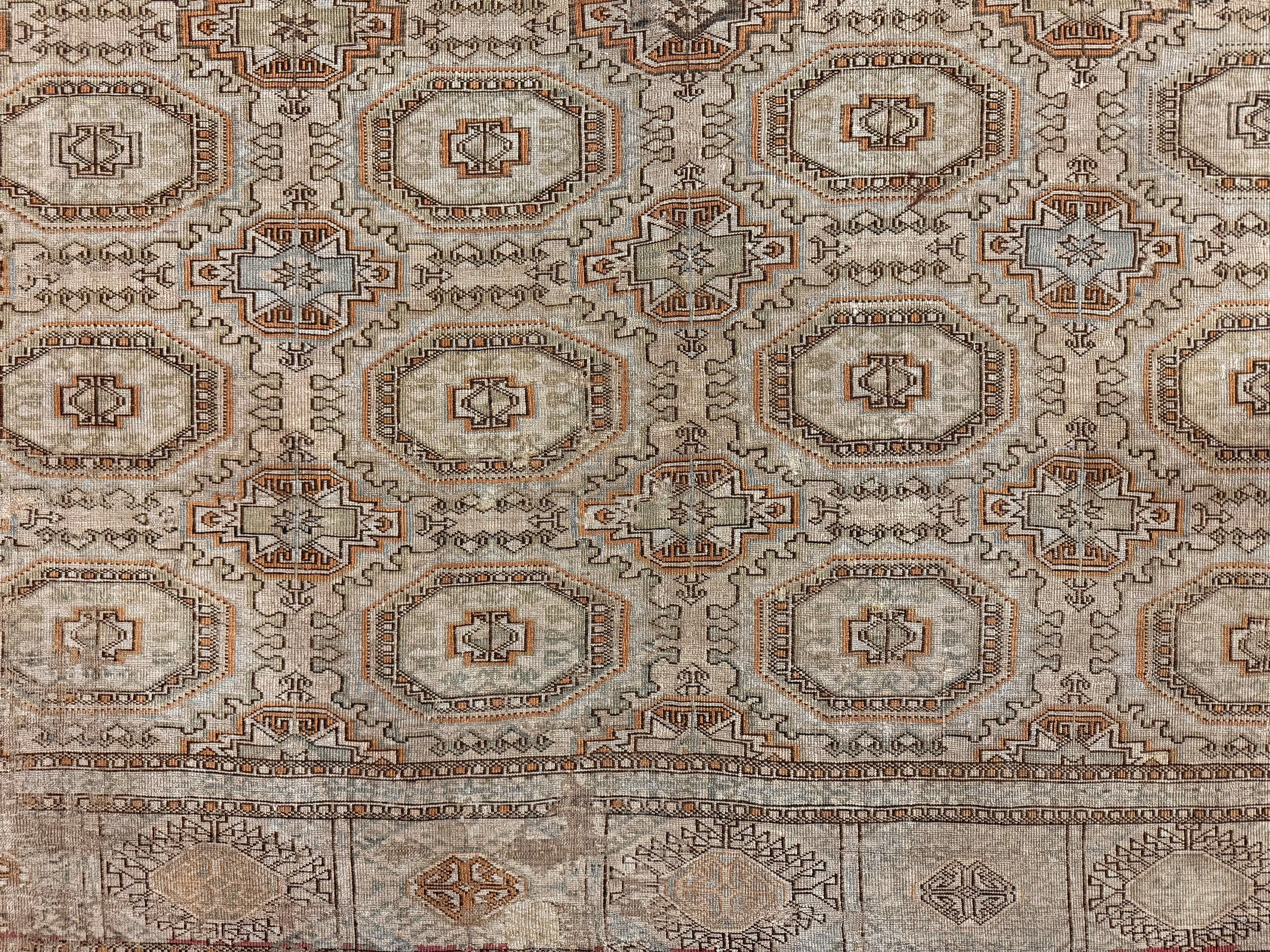 Fine Mid Century Bokara Design Rug 7'0" x 9' 9"