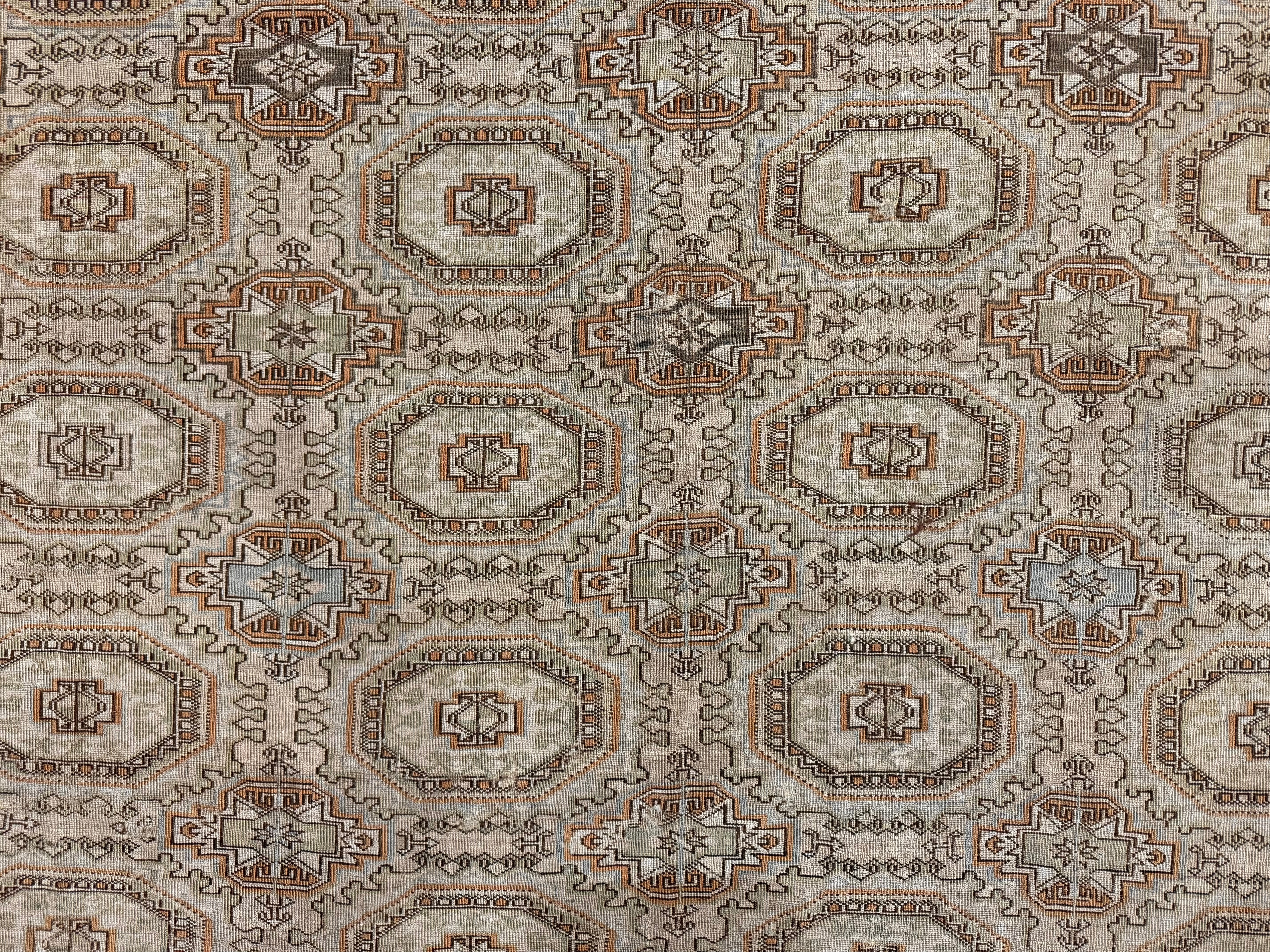 Fine Mid Century Bokara Design Rug 7'0" x 9' 9"