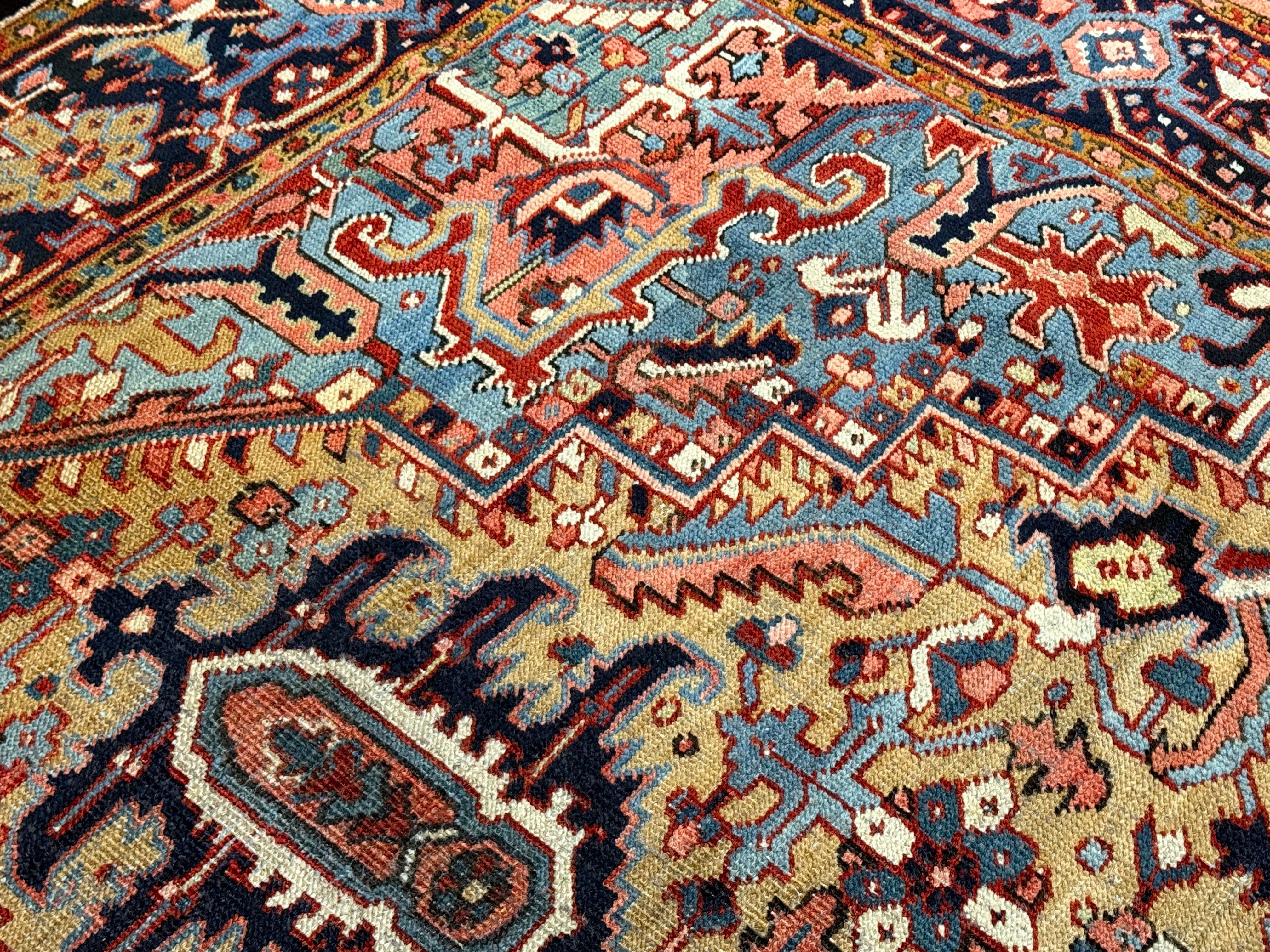 Fine Antique Persian Heriz Rug 6'7" x 11' 0"