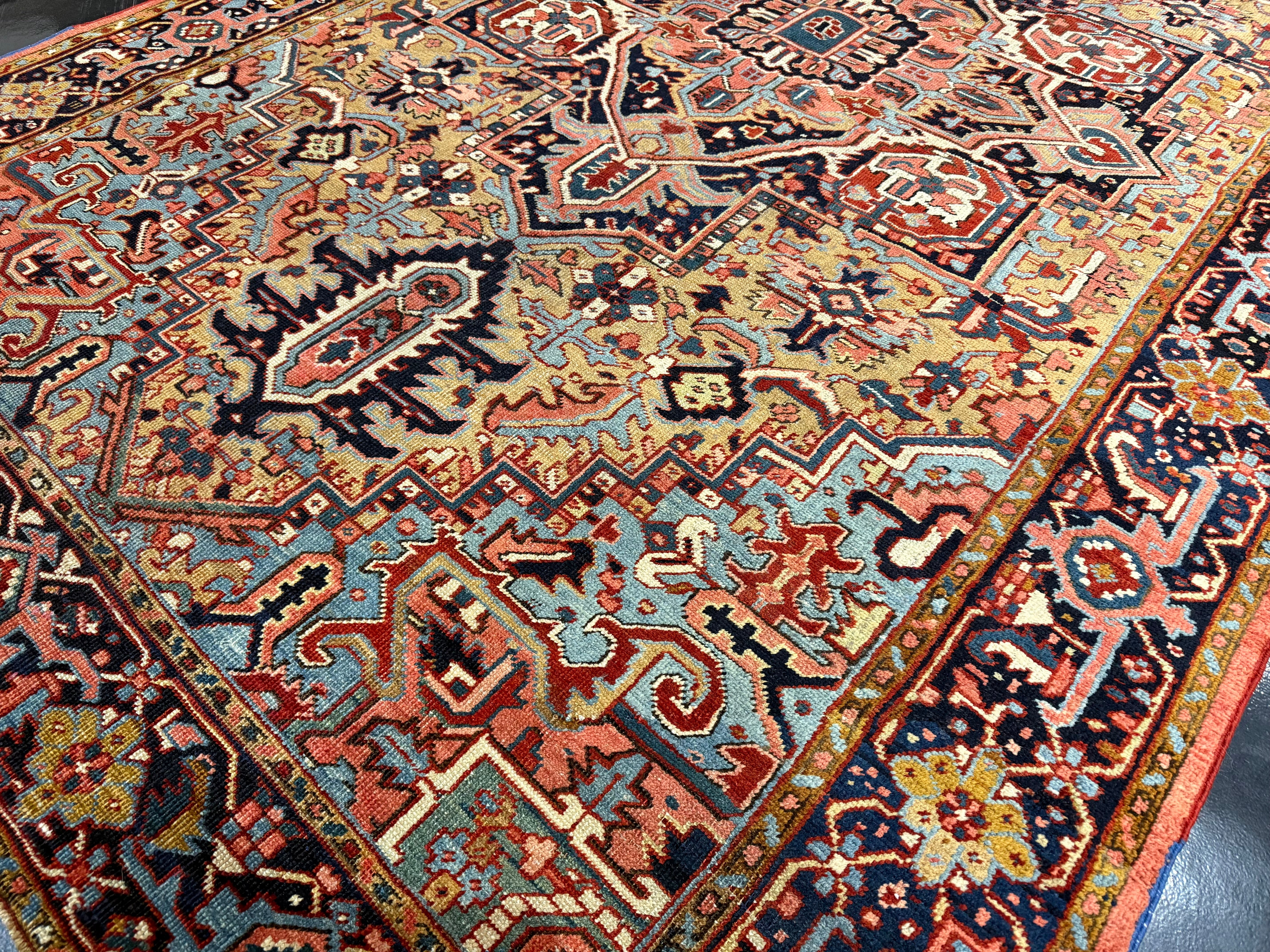 Fine Antique Persian Heriz Rug 6'7" x 11' 0"