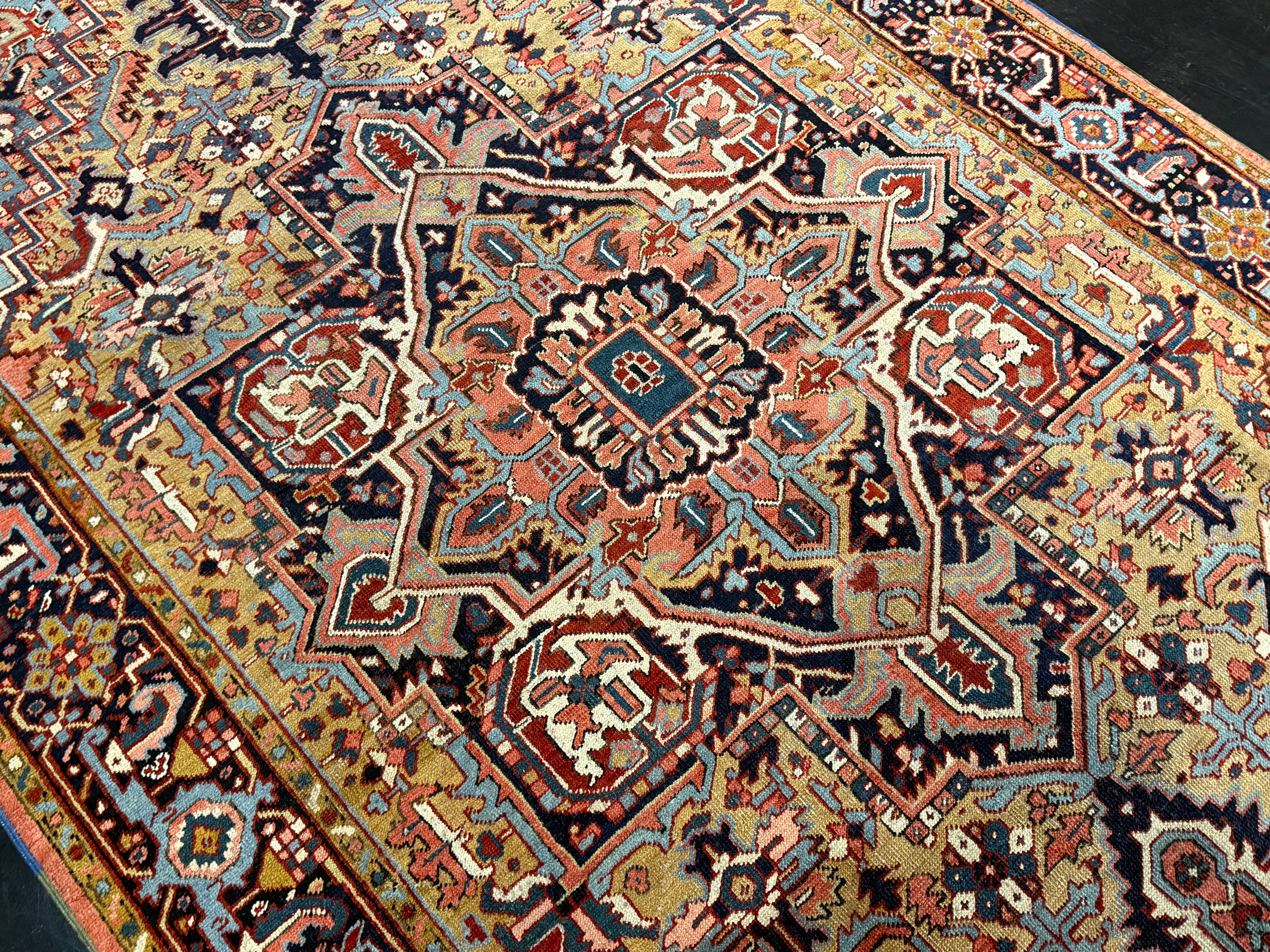 Fine Antique Persian Heriz Rug 6'7" x 11' 0"