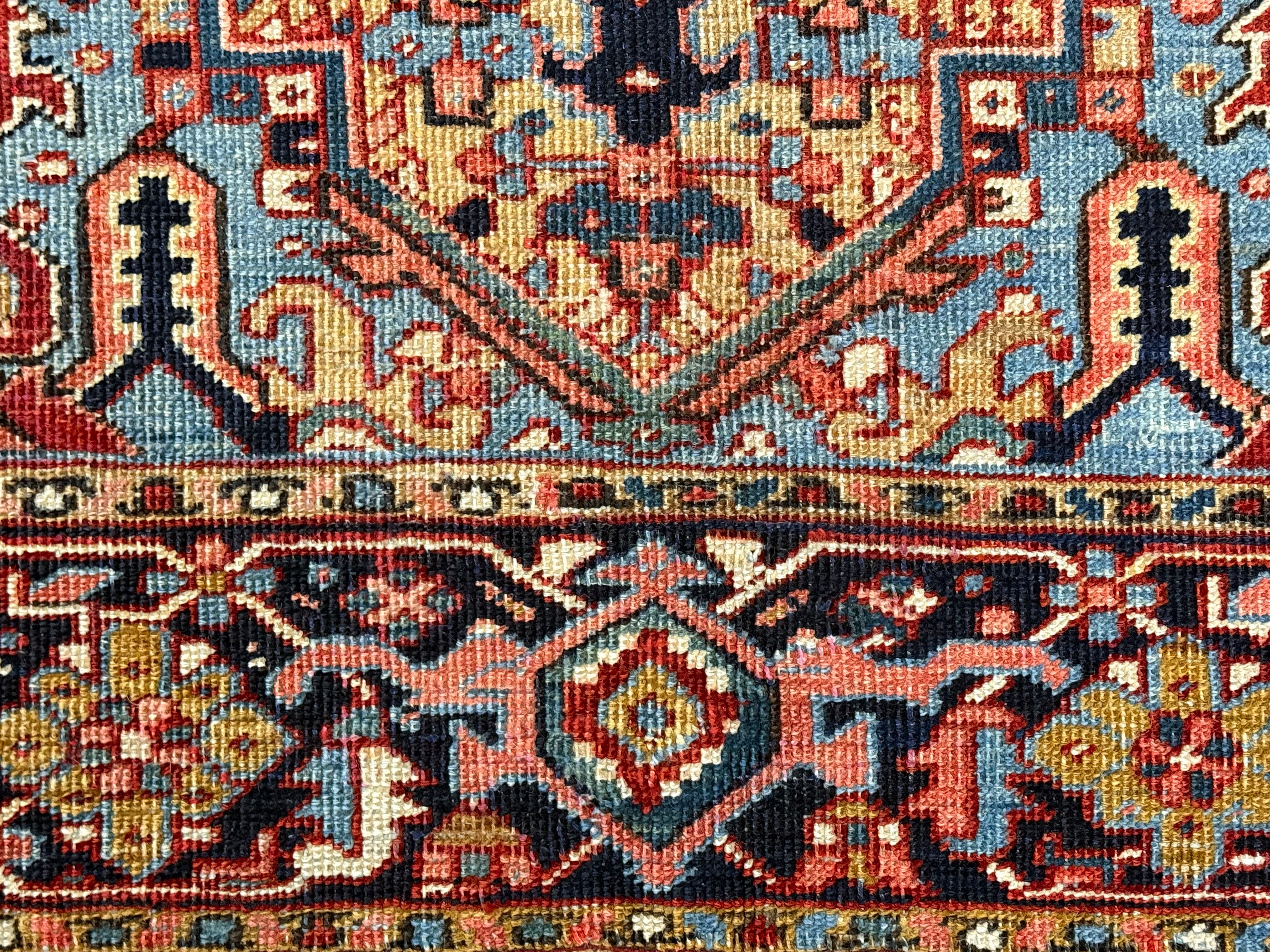 Fine Antique Persian Heriz Rug 6'7" x 11' 0"
