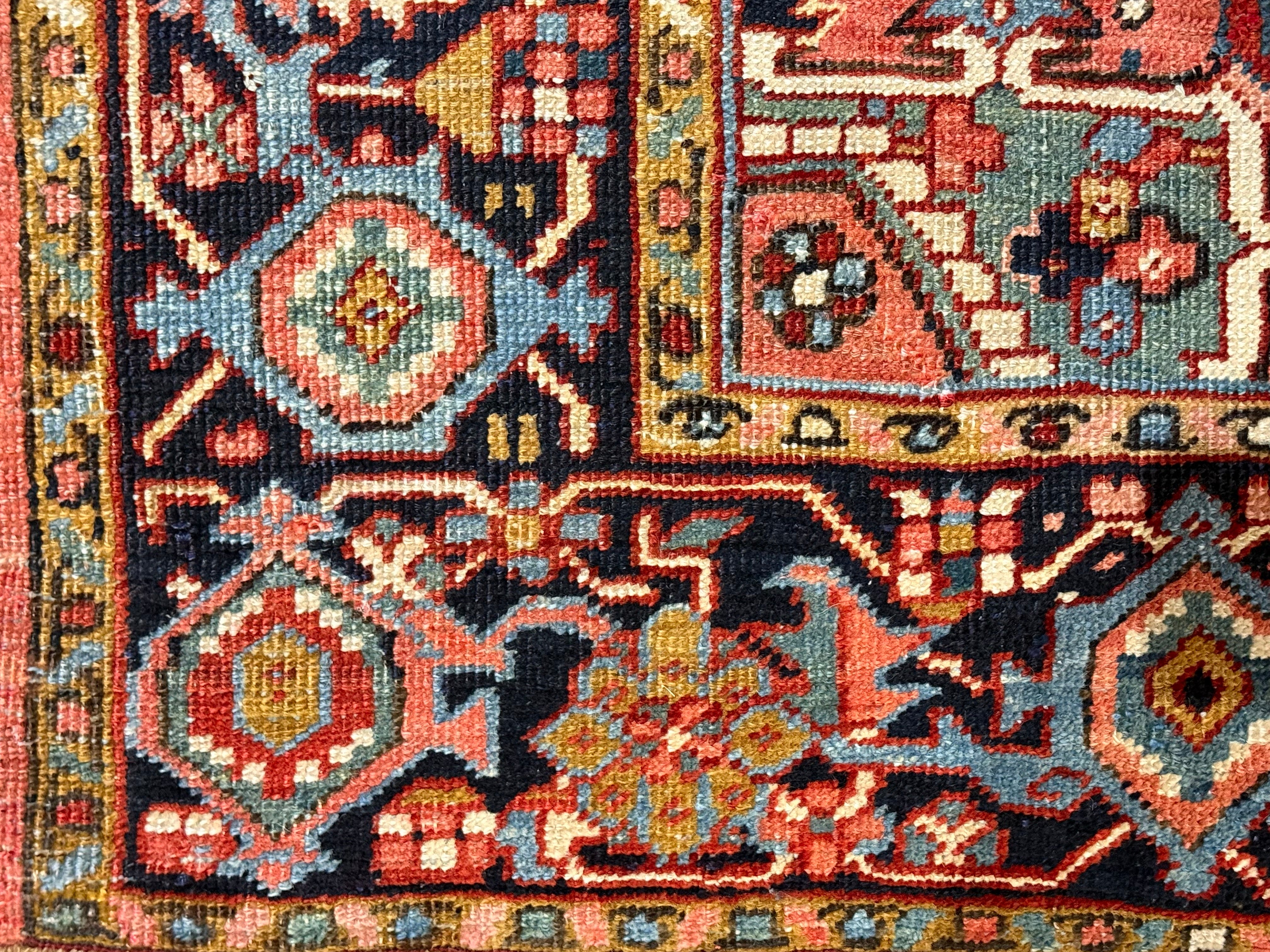 Fine Antique Persian Heriz Rug 6'7" x 11' 0"