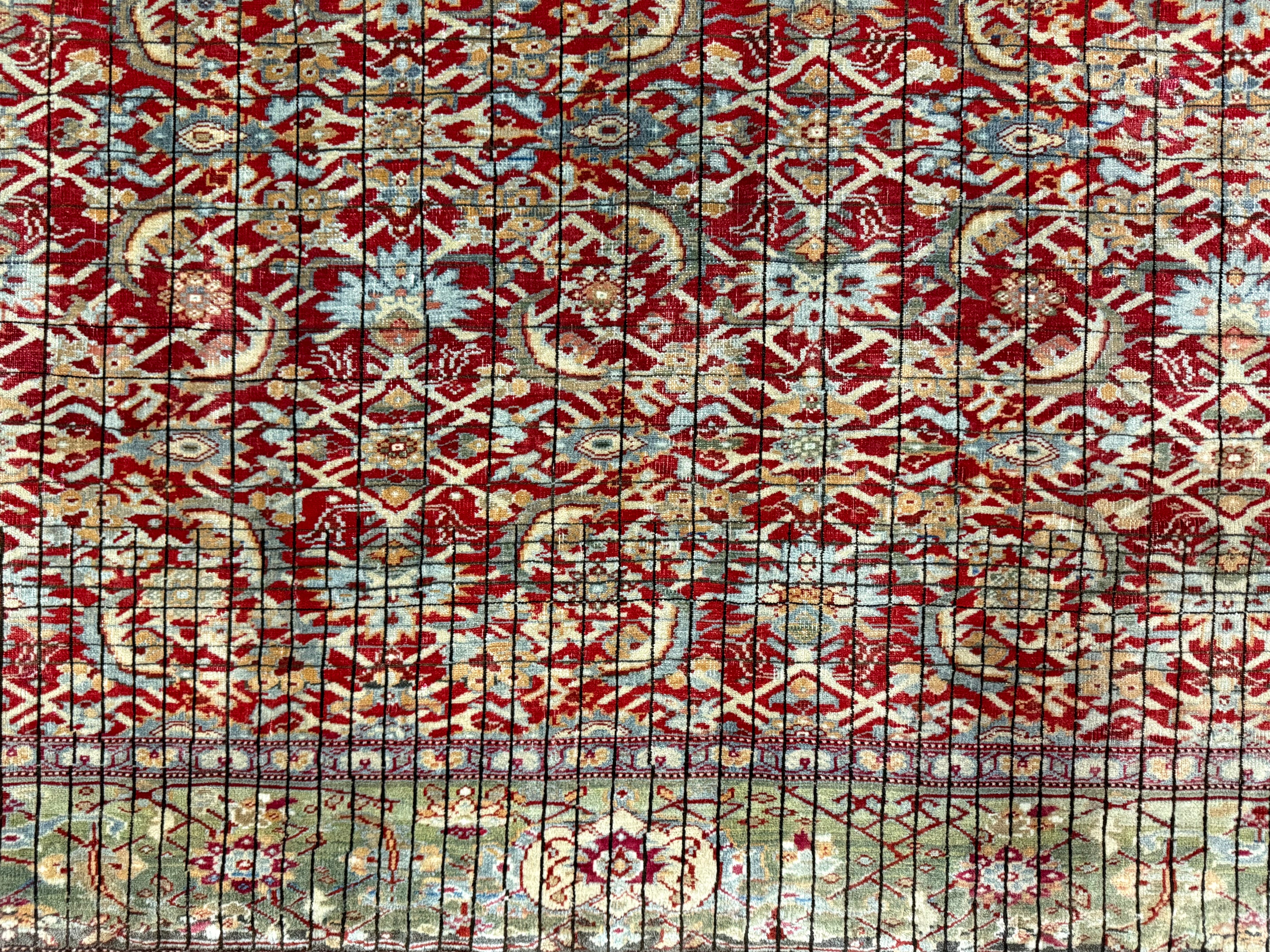 Extremely Fine Antique Mishan Malayer Rug 7' 0" x 9' 5"