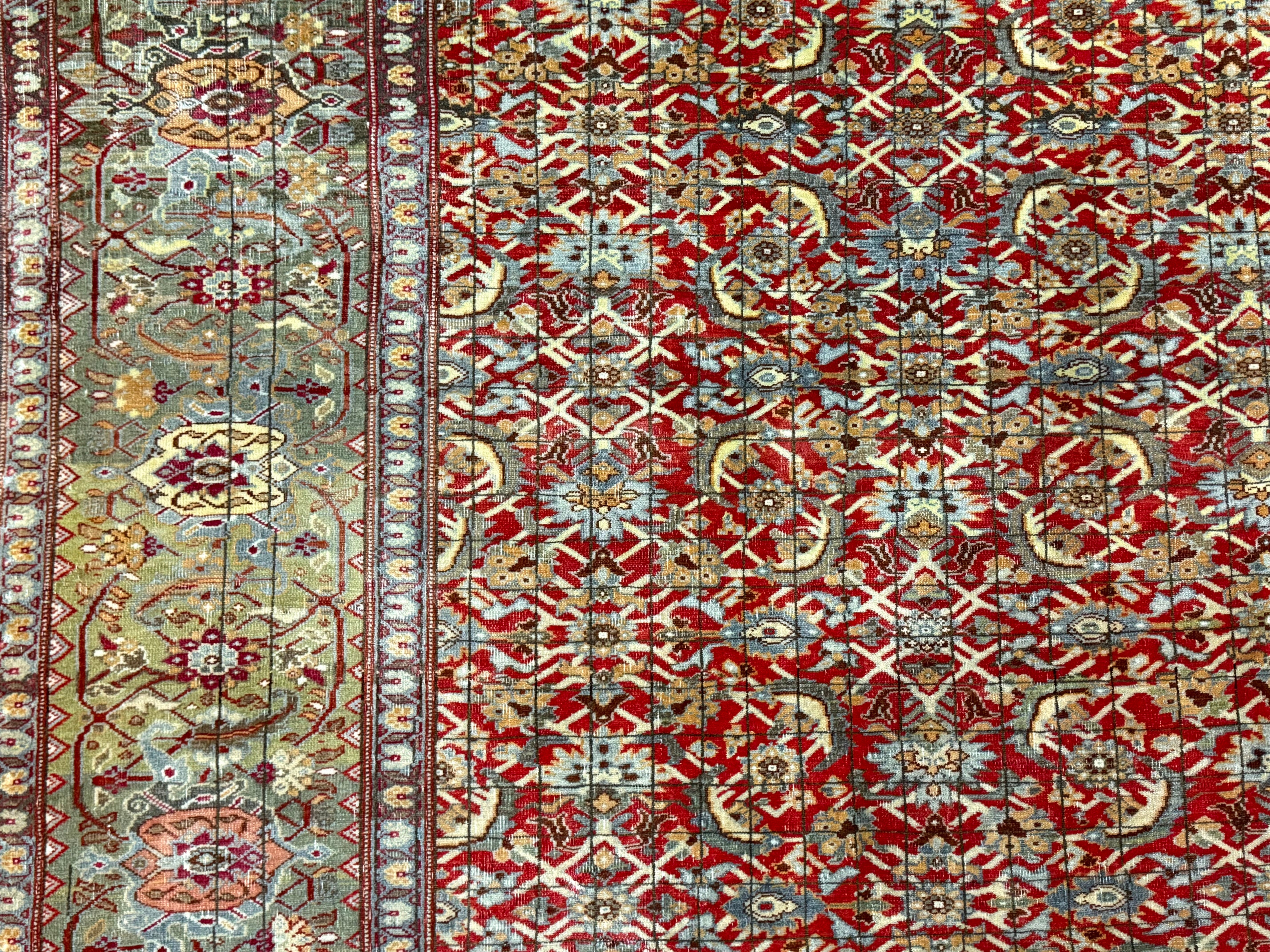 Extremely Fine Antique Mishan Malayer Rug 7' 0" x 9' 5"