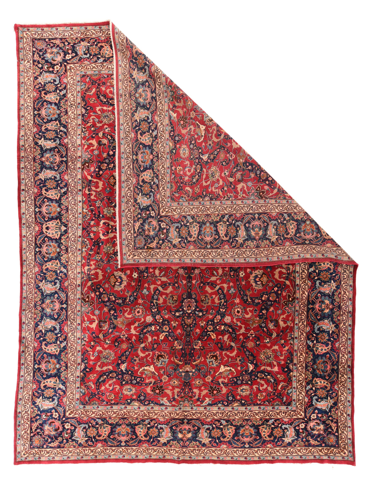 Fine Antique Kashan Rug 10'0'' x 13'0''