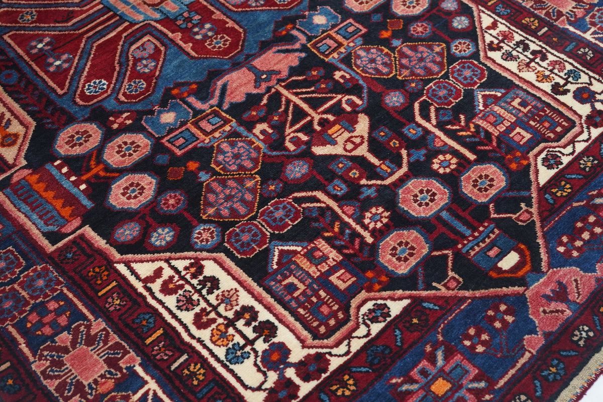 Vintage Hamadan Rug 5'0'' x 8'2''