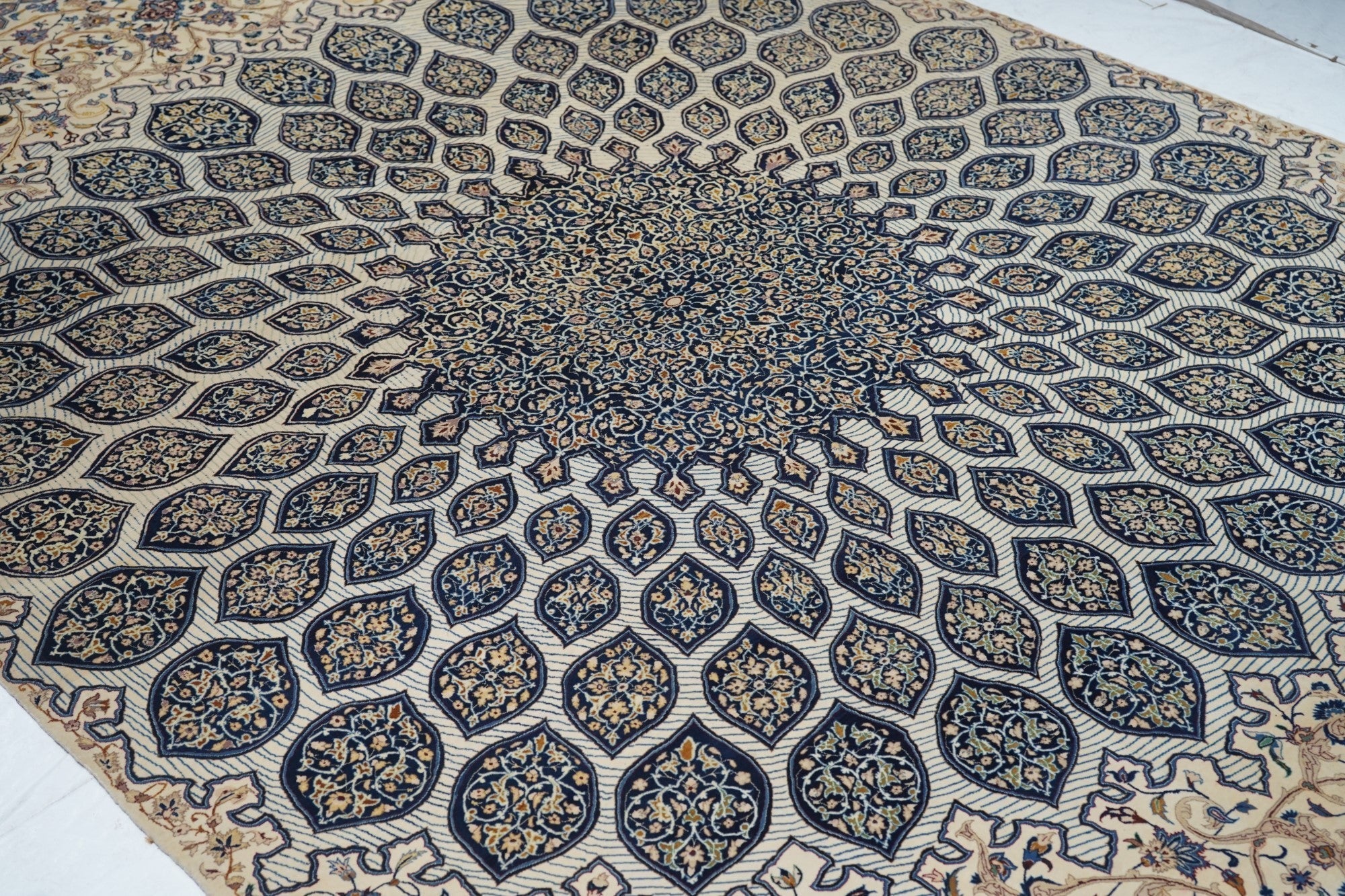 Extremely Fine Isfahan Wool and Silk Rug 7'4'' x 11'4''
