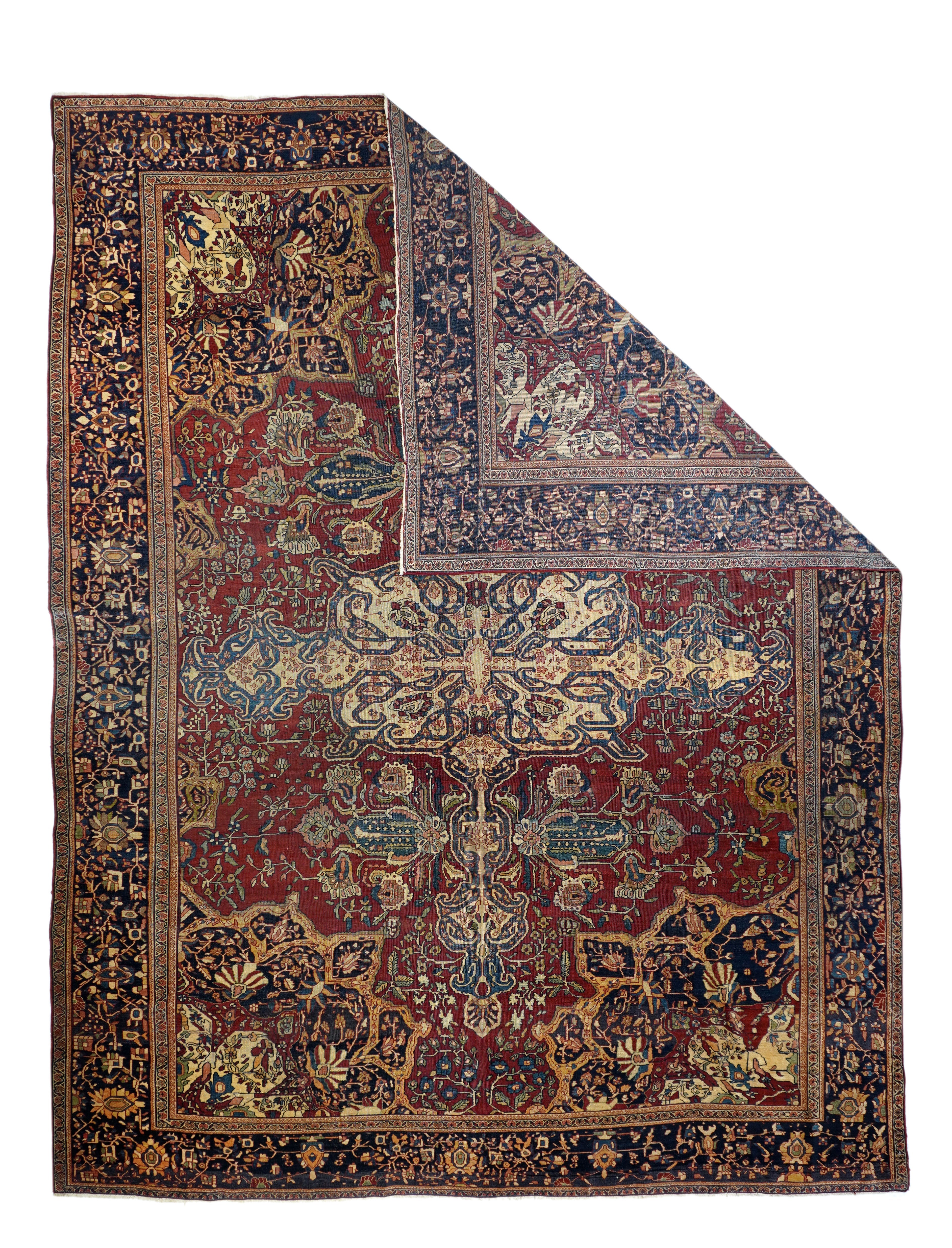 Antique Farahan Sarouk Rug 9'0'' x 12'3''