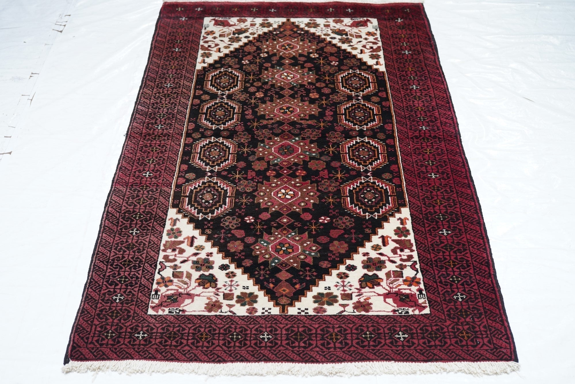 Vintage Baluch Rug 3'4'' x 6'6''