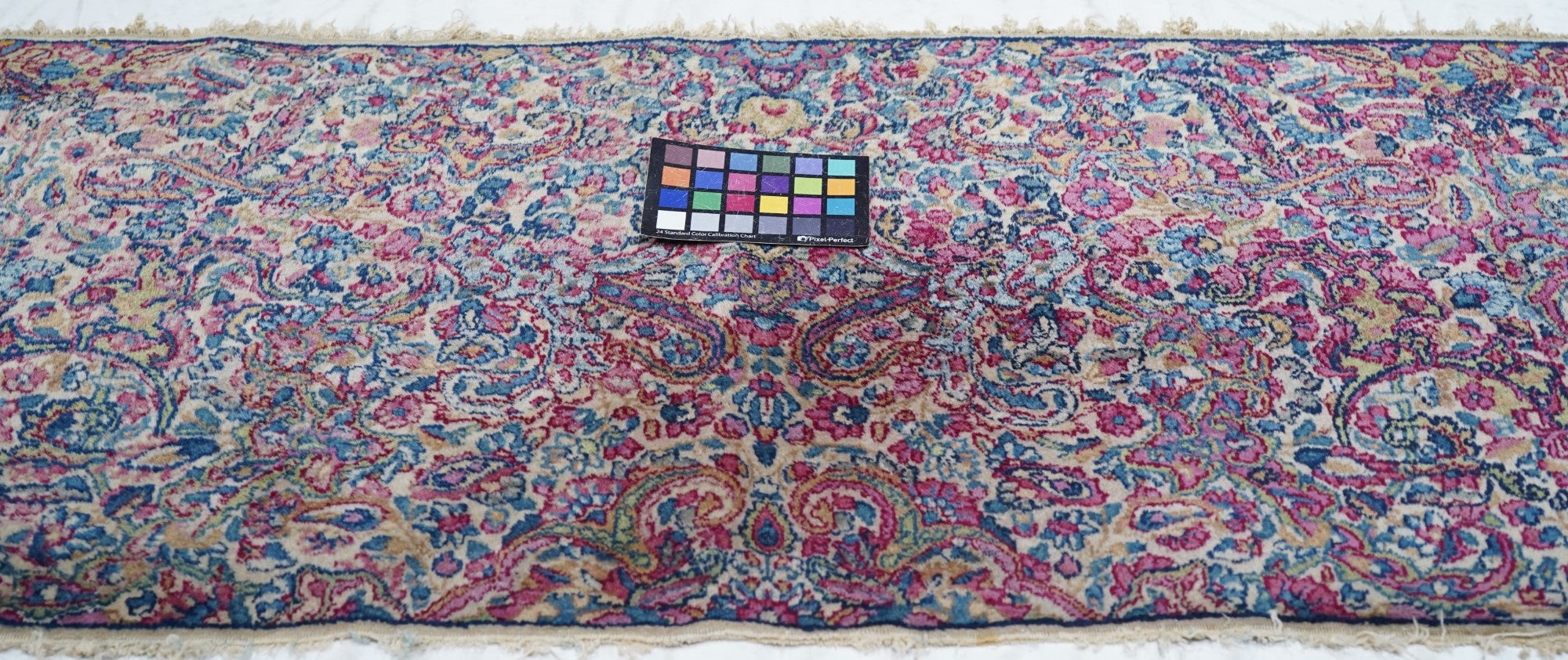 Fine Antique Odd shape Kerman Rug 2'0" x 7'0"