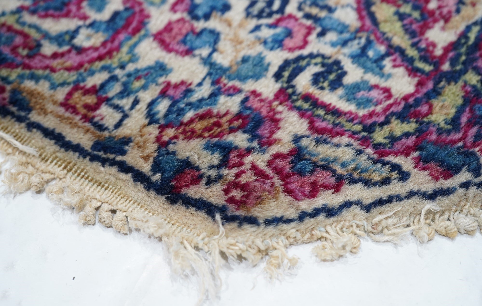 Fine Antique Odd shape Kerman Rug 2'0" x 7'0"