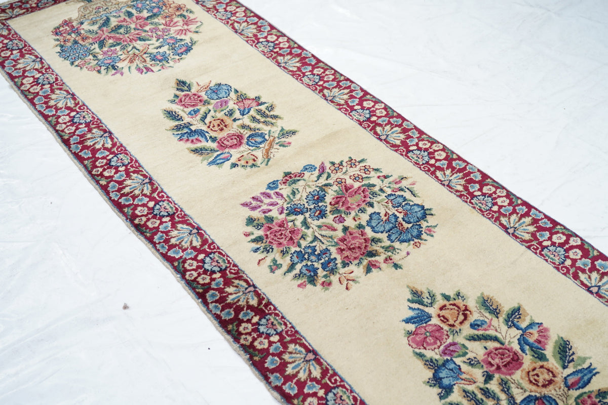 Fine Antique Kerman Long Rug 2'5'' x 16'2''