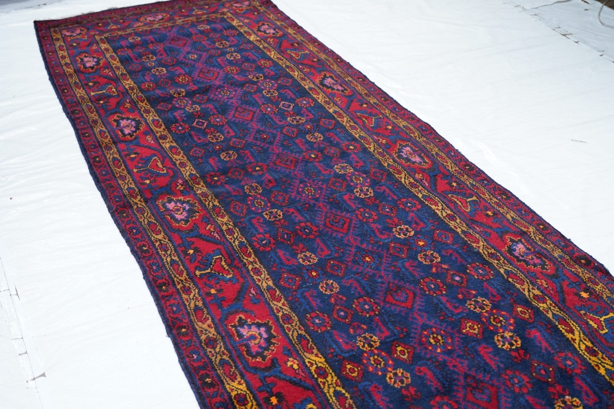 Vintage Hamadan Runner 3'7'' x 12'9''